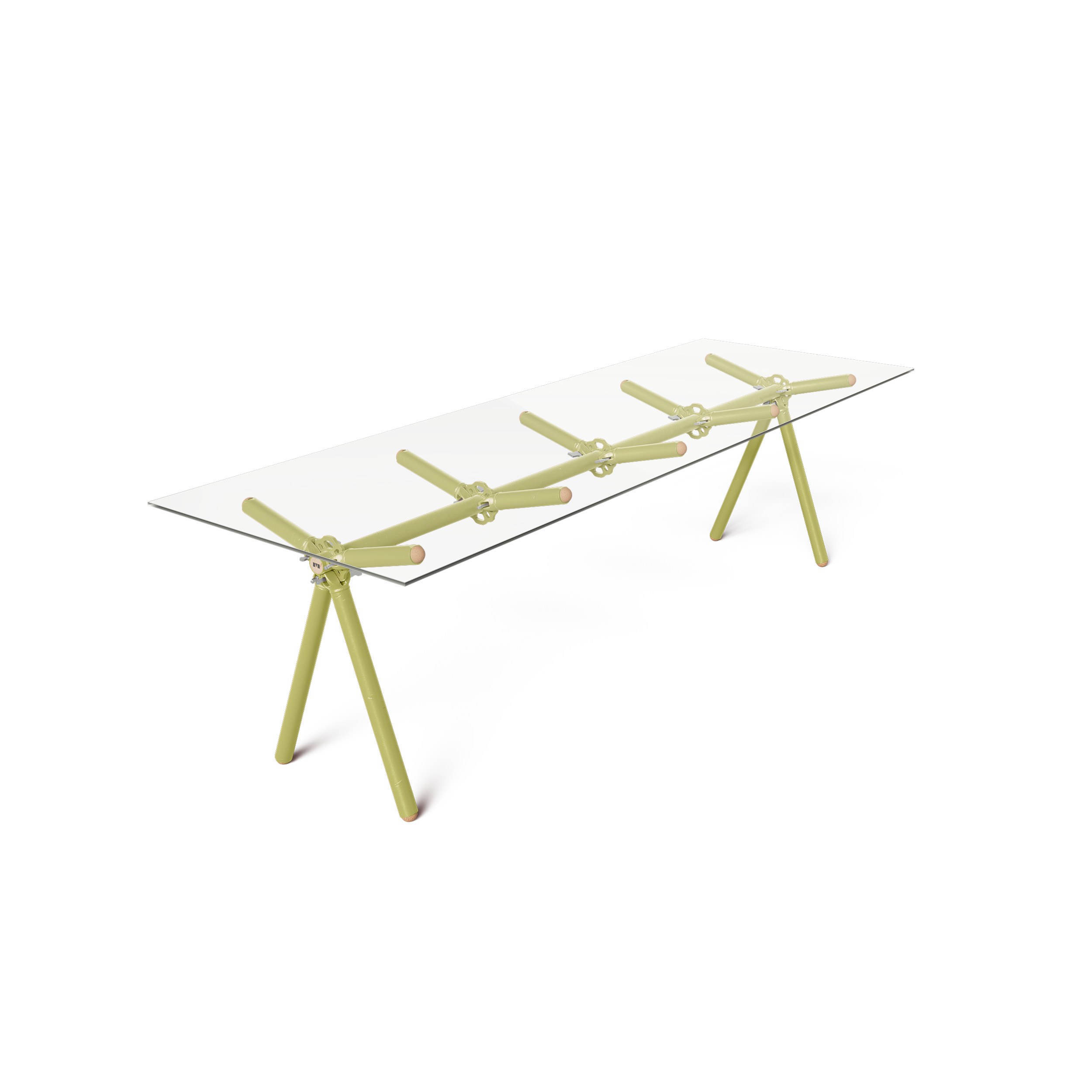 Table Clavex en Échafaudages Upcyclés, Modèle Réinventé