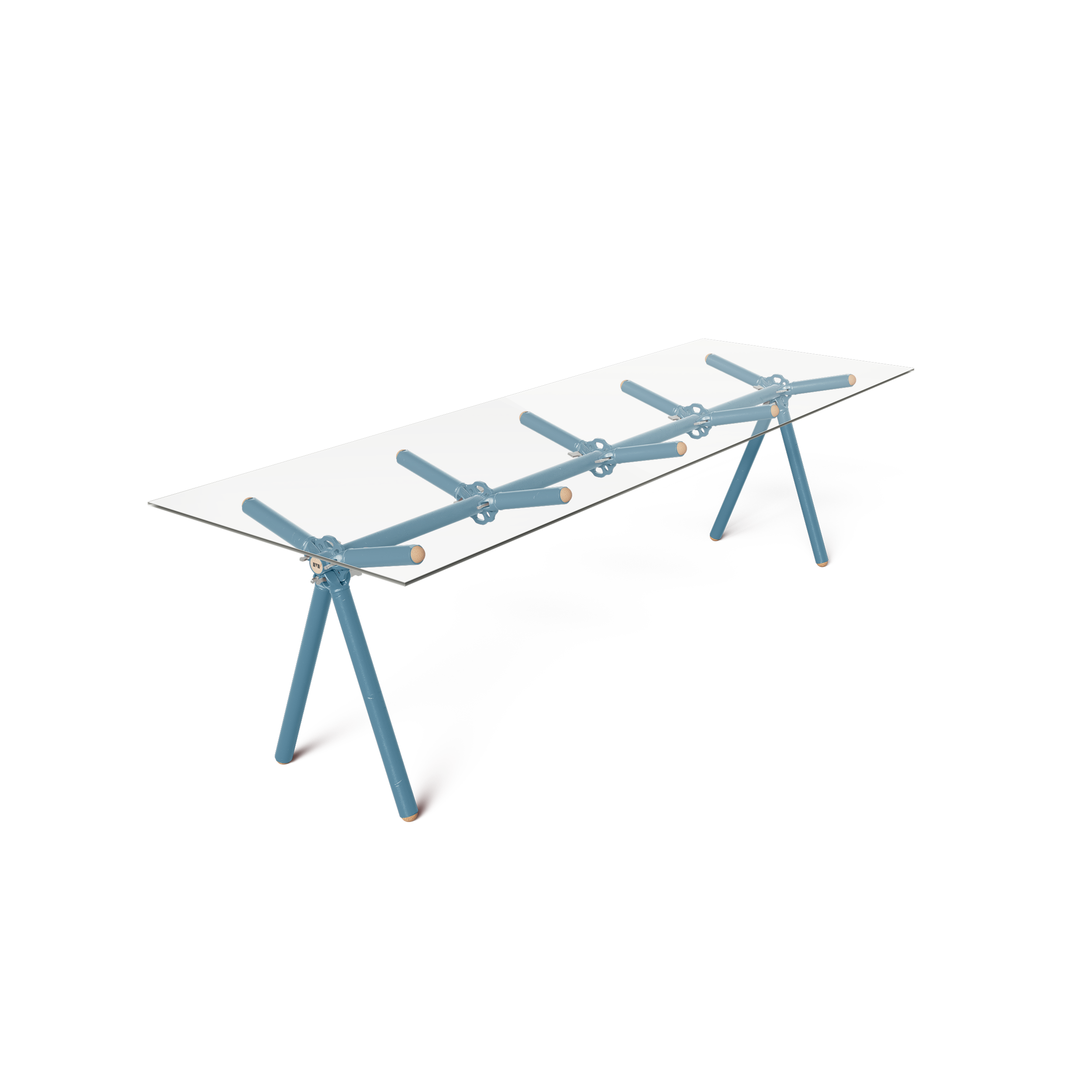 Table Clavex en Échafaudages Upcyclés, Modèle Réinventé