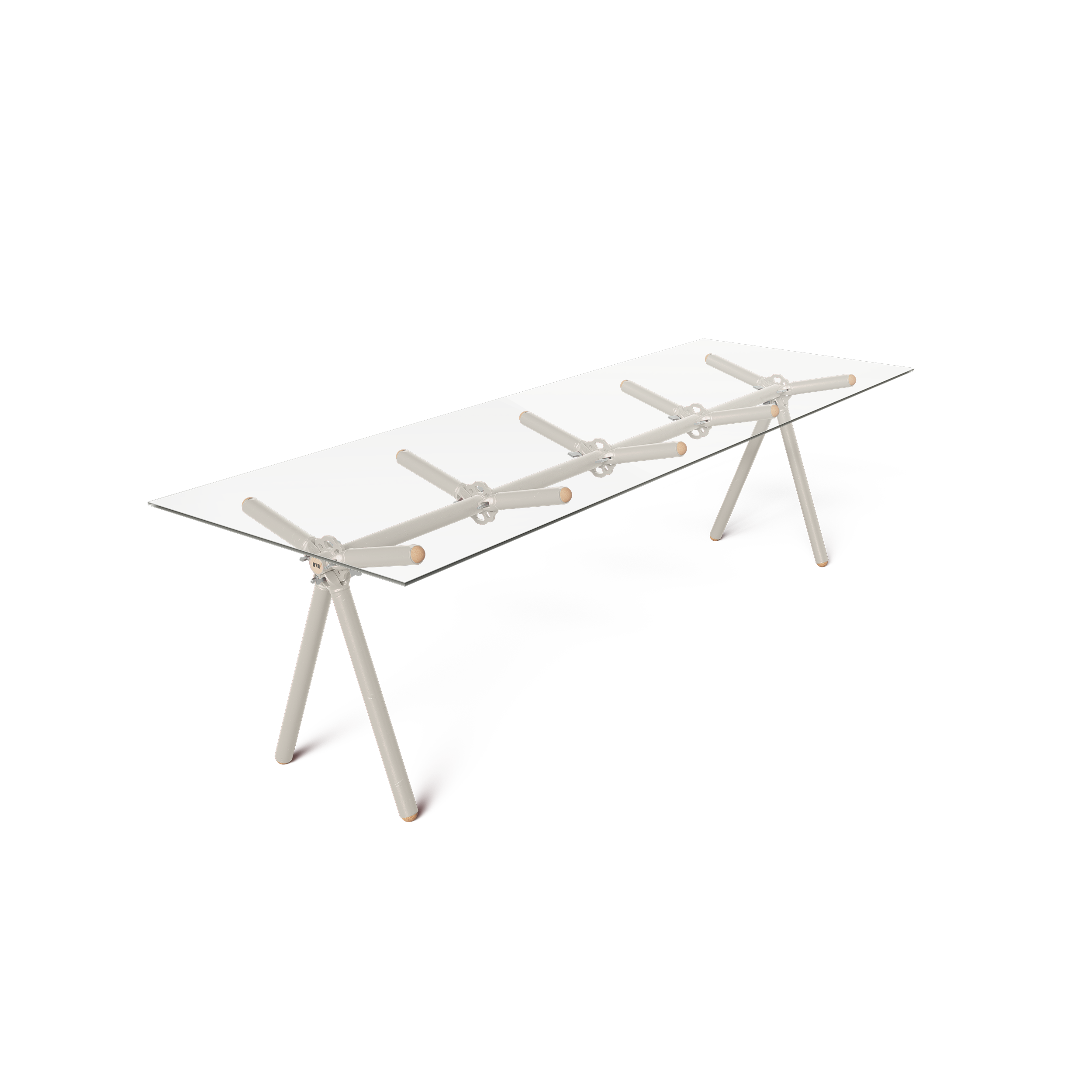 Table Clavex en Échafaudages Upcyclés, Modèle Réinventé