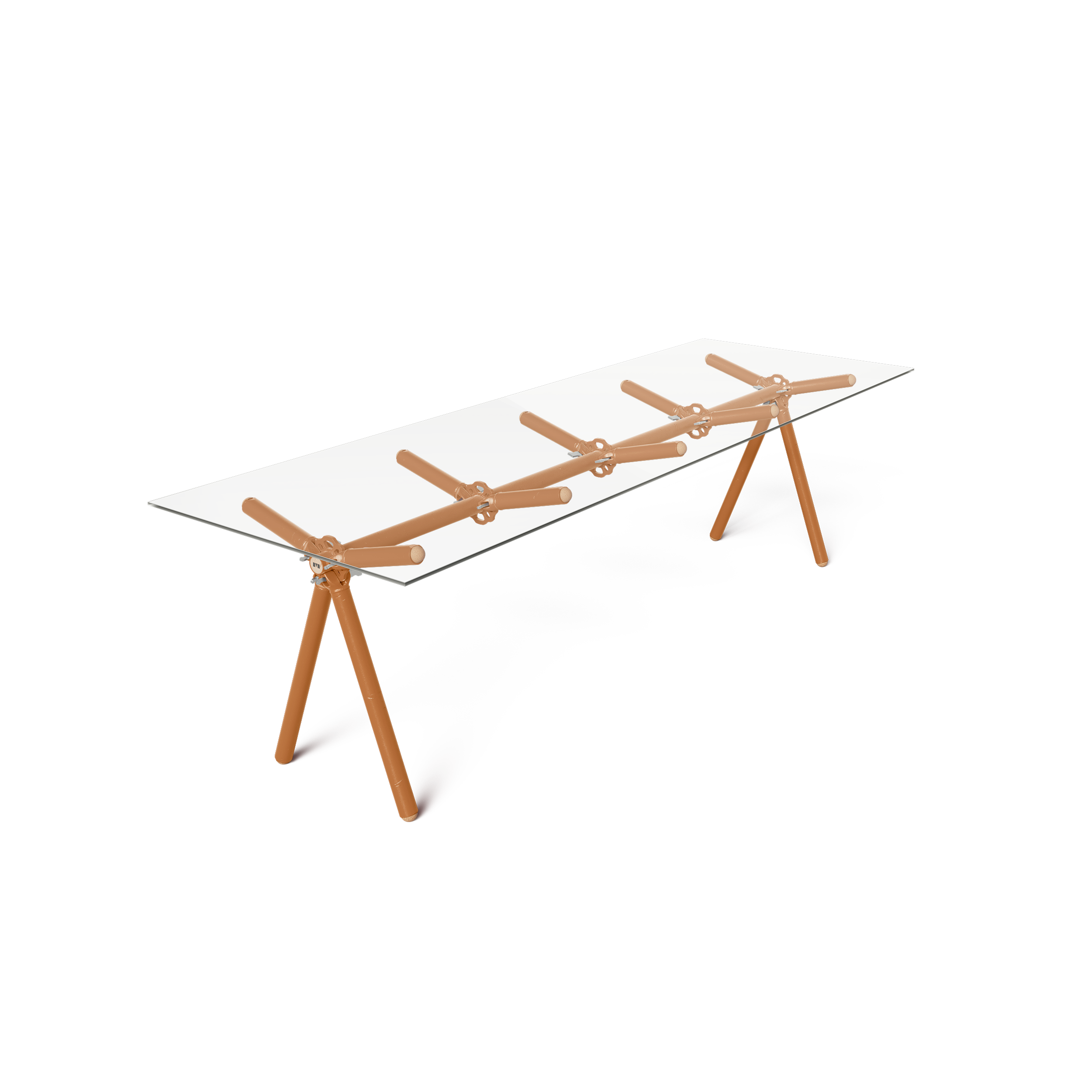 Table Clavex en Échafaudages Upcyclés, Modèle Réinventé