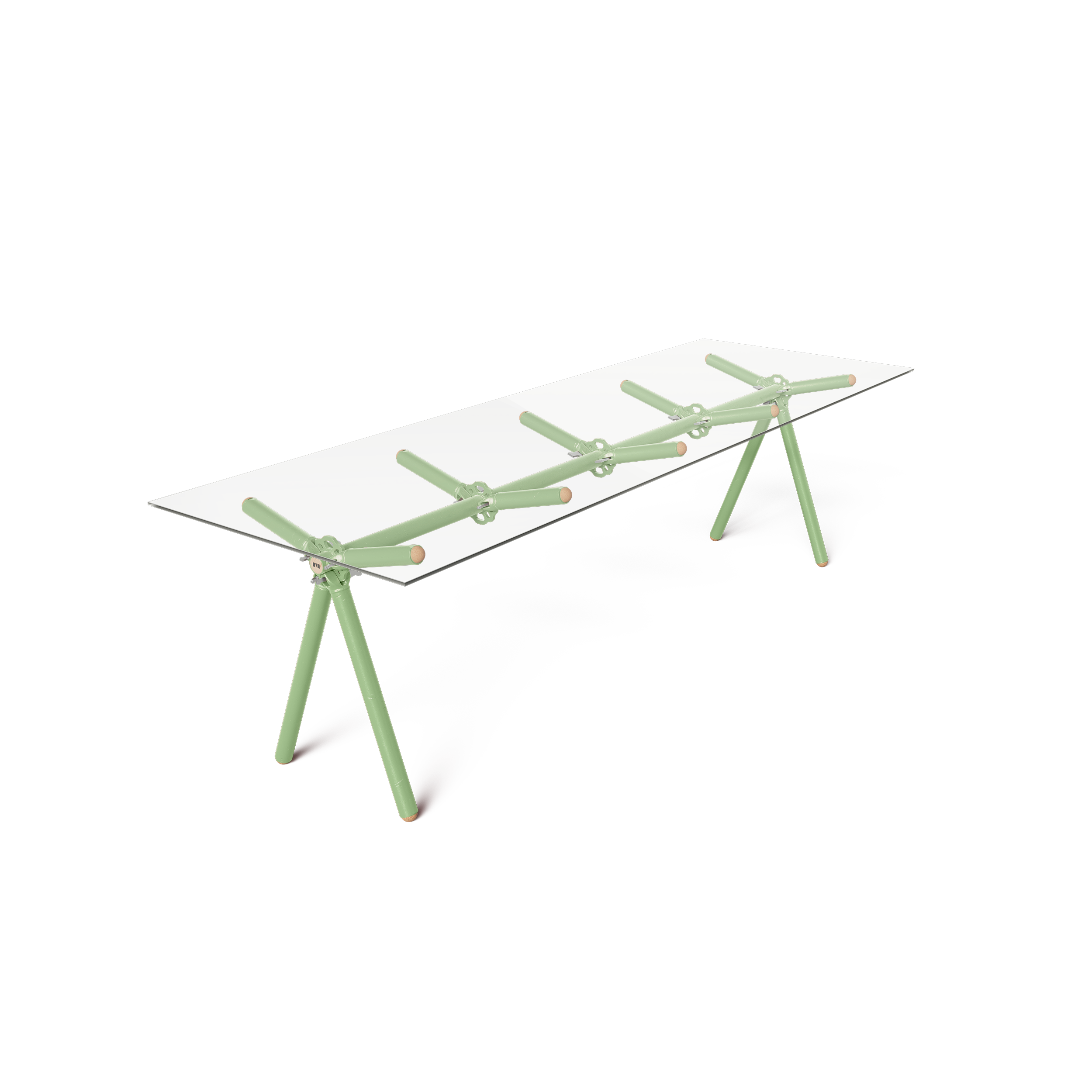 Table Clavex en Échafaudages Upcyclés, Modèle Réinventé