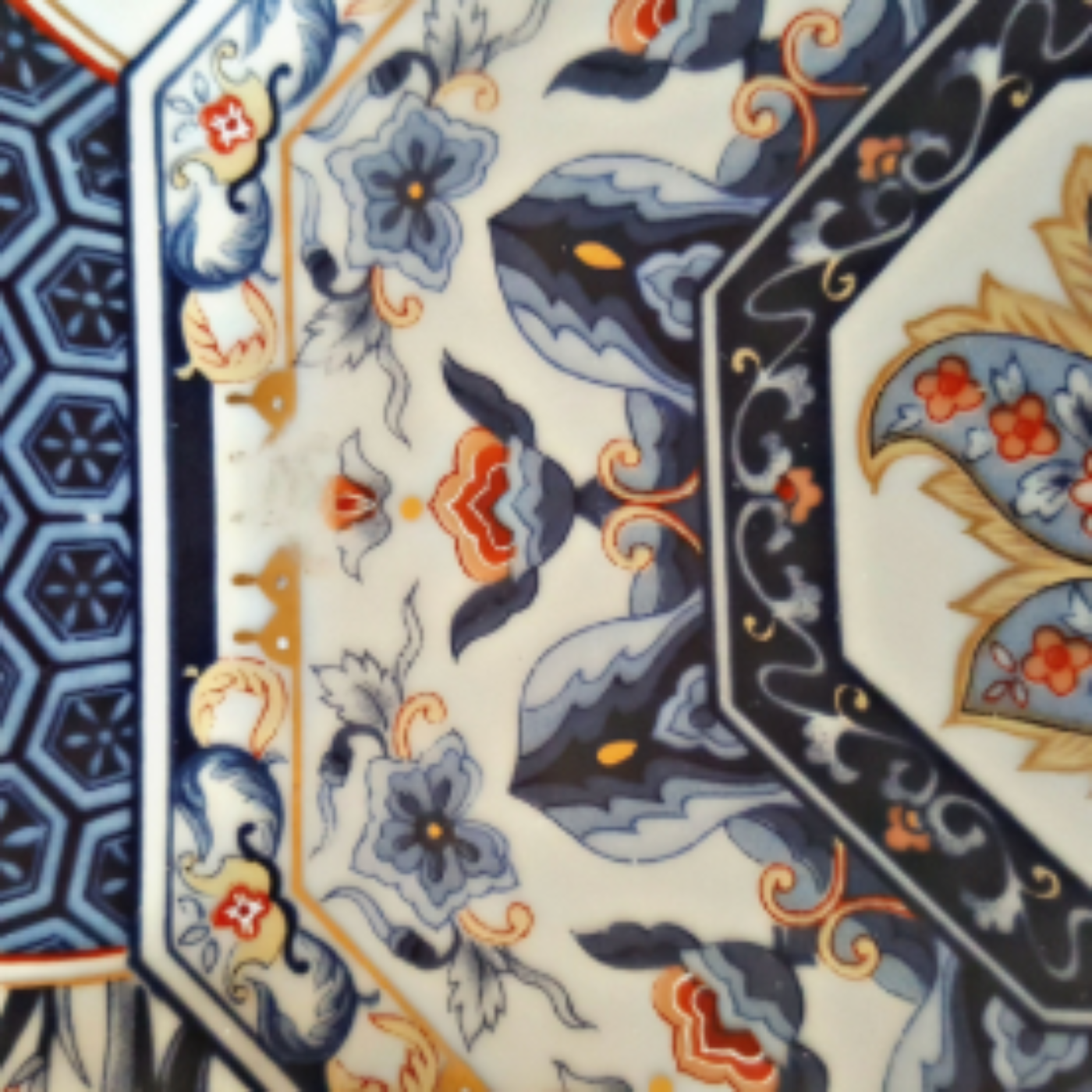 Assiettes à dessert octogonales japonaises en porcelaine (8+1 offerte)