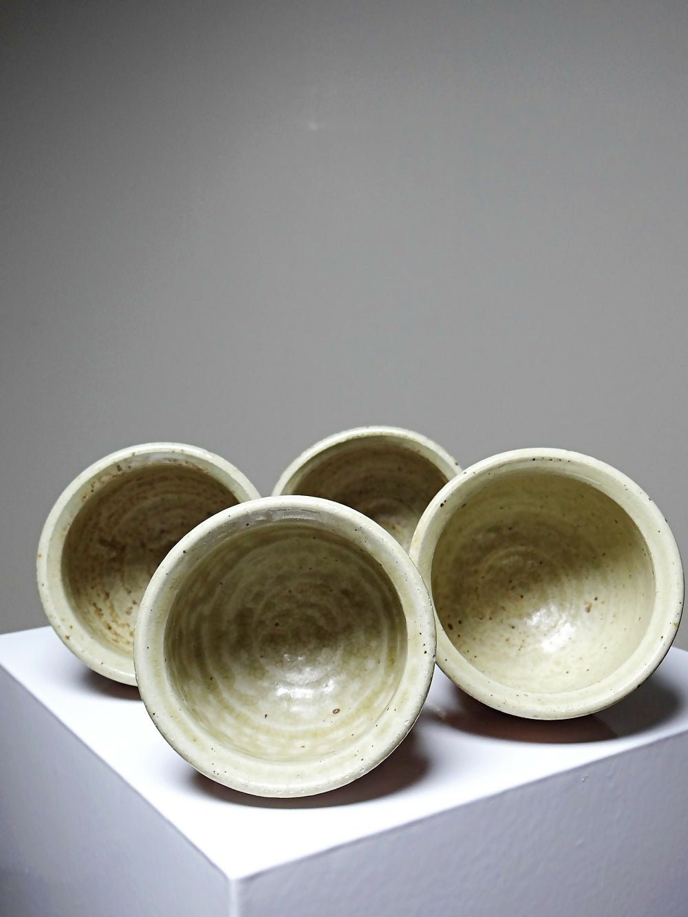 4 Tasses à thé grès style Japonais estampillés vintages - Ethic Atelier