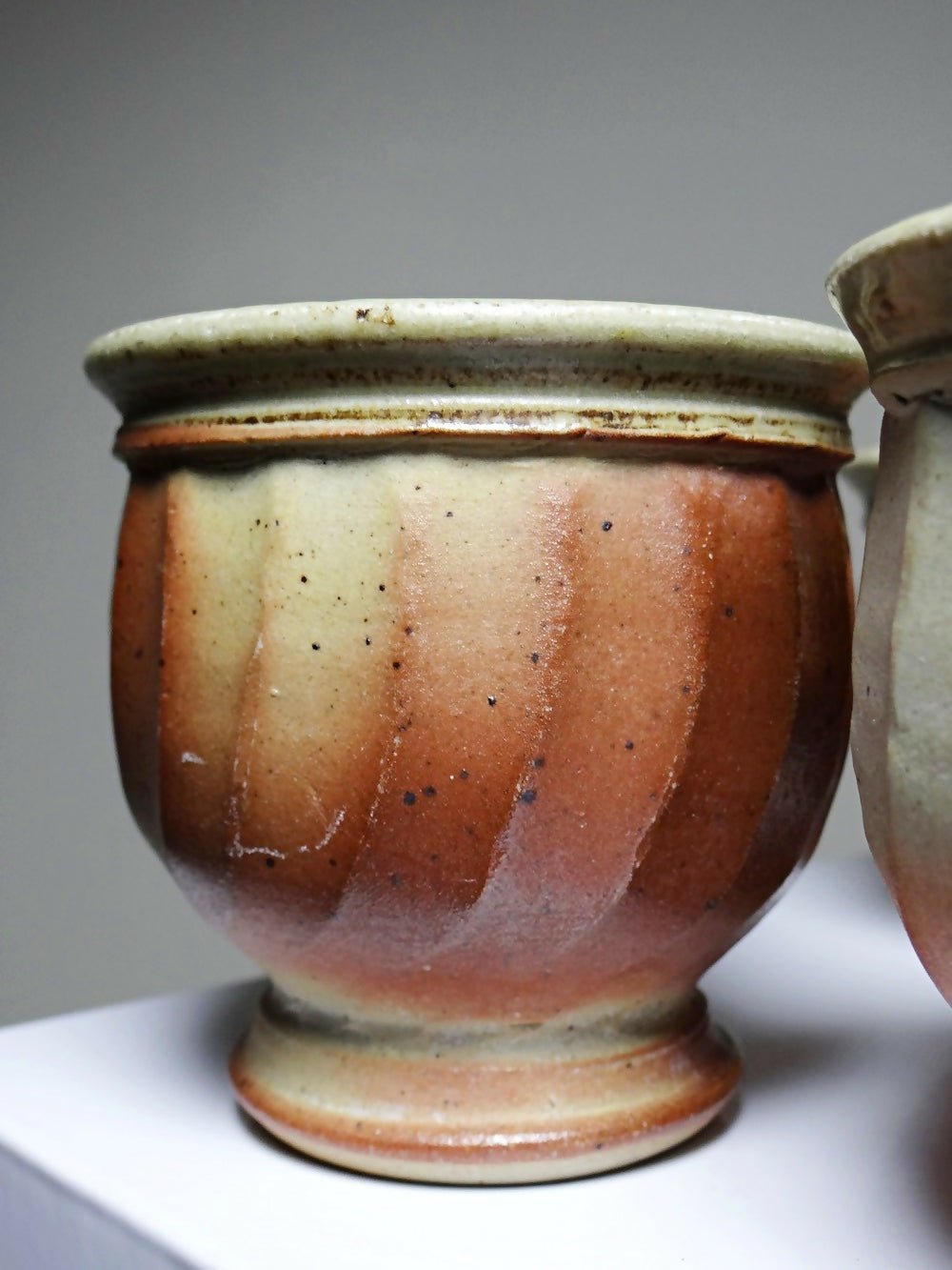 4 Tasses à thé grès style Japonais estampillés vintages - Ethic Atelier