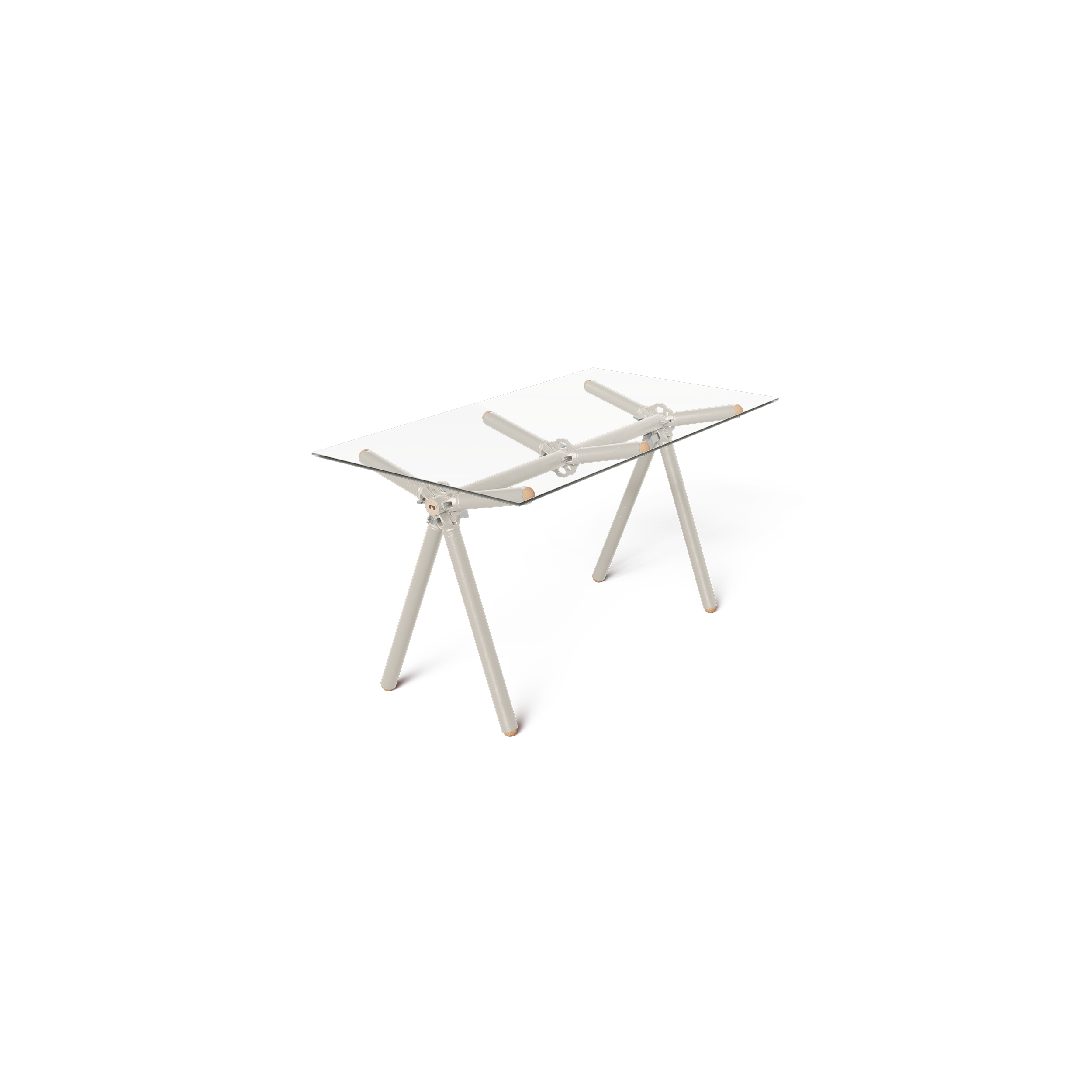 Table Clavex en Échafaudages Upcyclés, Modèle Réinventé