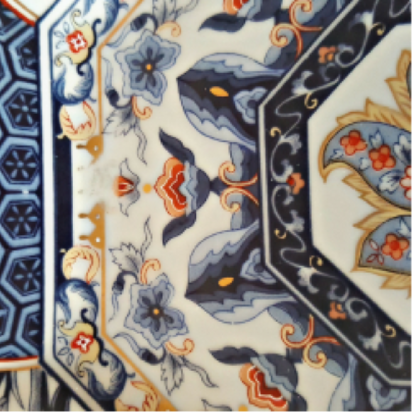Assiettes à dessert octogonales japonaises en porcelaine (8+1 offerte)