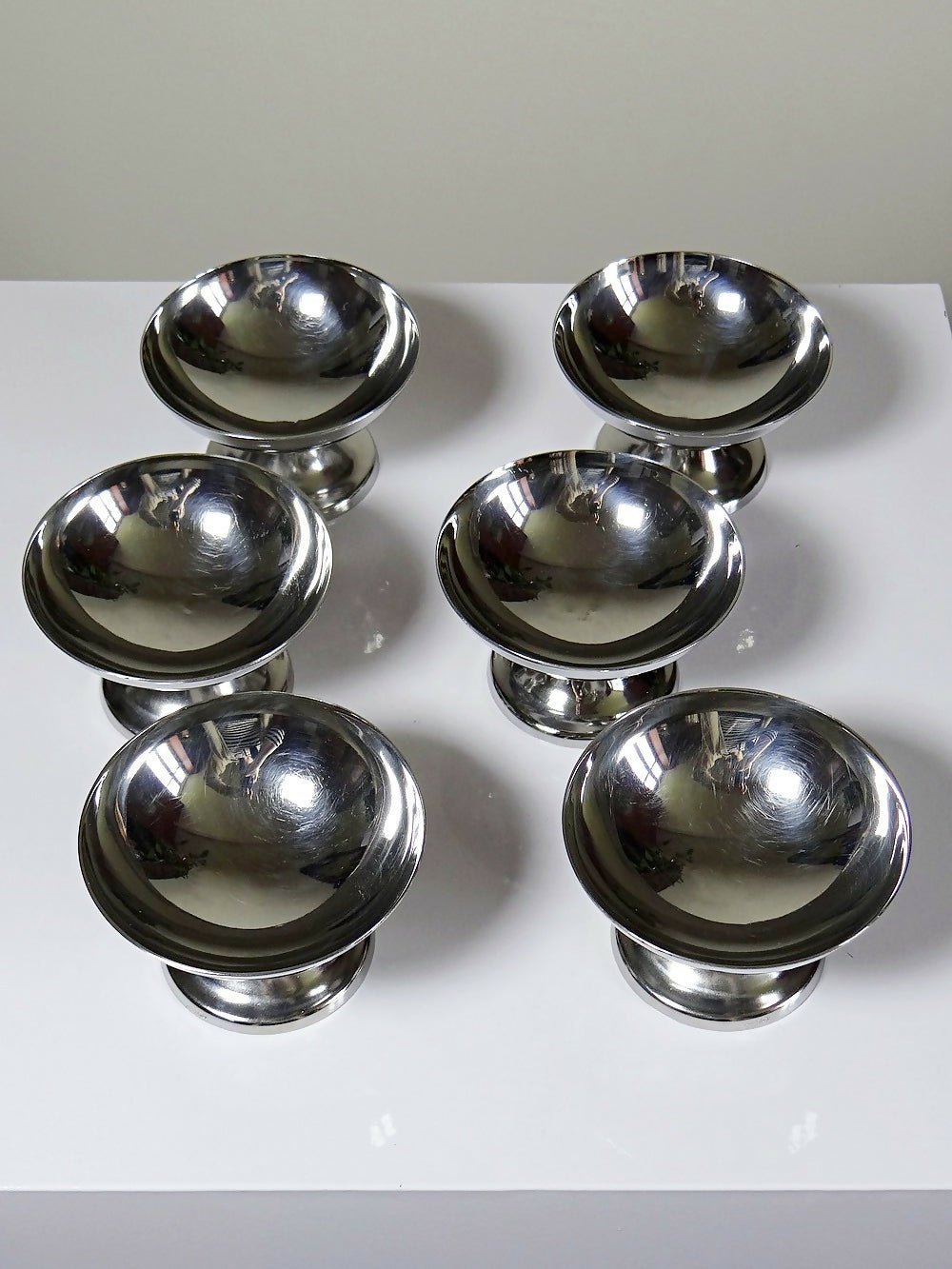 6 Coupelles à dessert sur pieds en Inox vintages style Bistrot - Ethic Atelier
