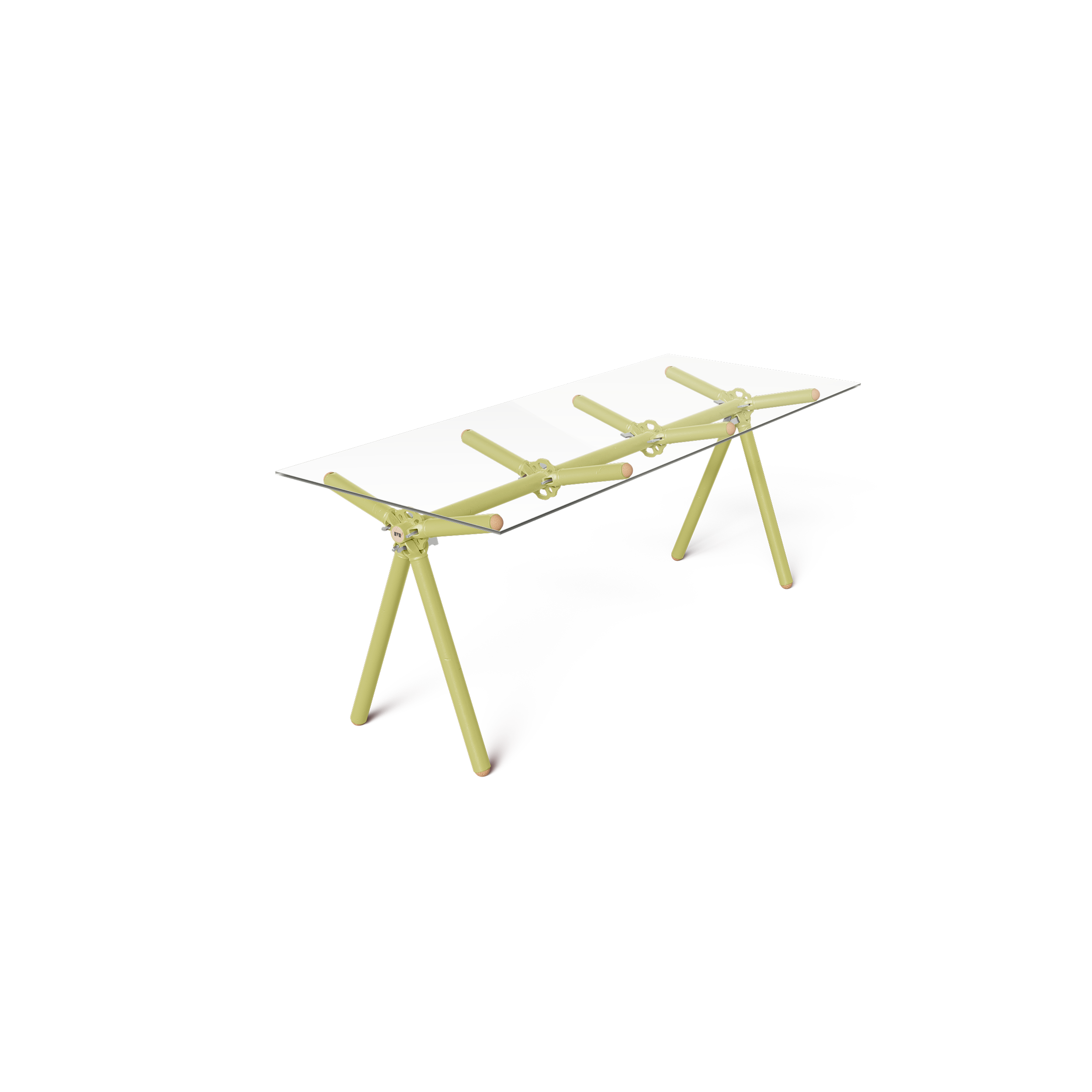 Table Clavex en Échafaudages Upcyclés, Modèle Réinventé