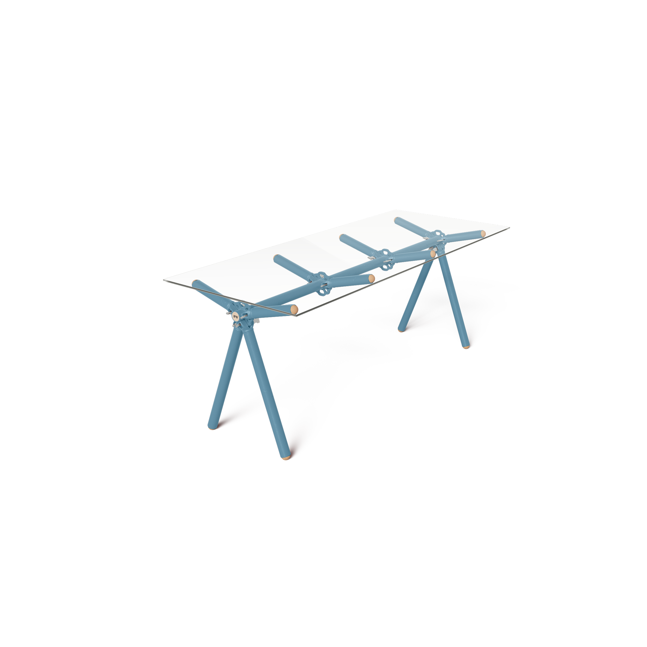 Table Clavex en Échafaudages Upcyclés, Modèle Réinventé