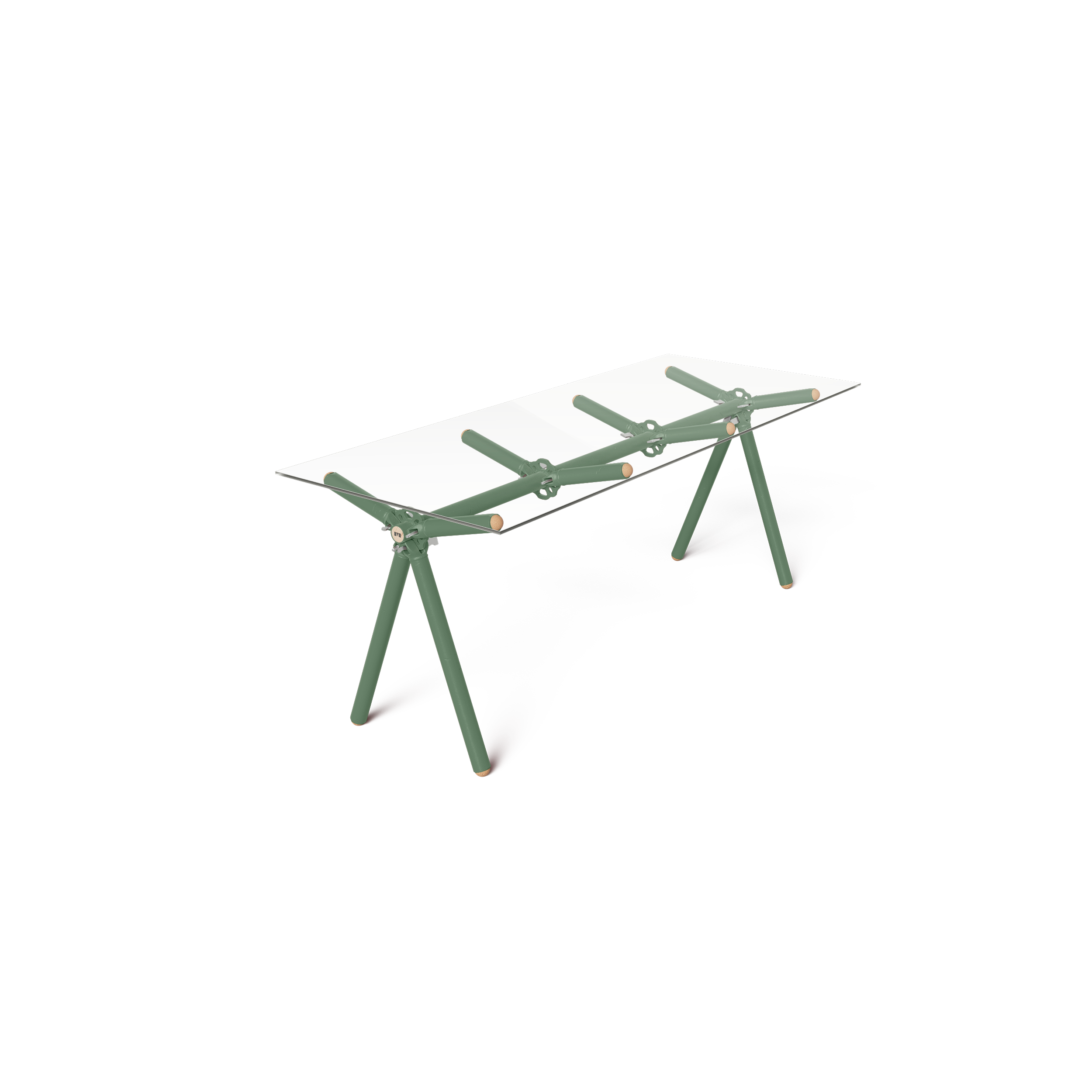 Table Clavex en Échafaudages Upcyclés, Modèle Réinventé