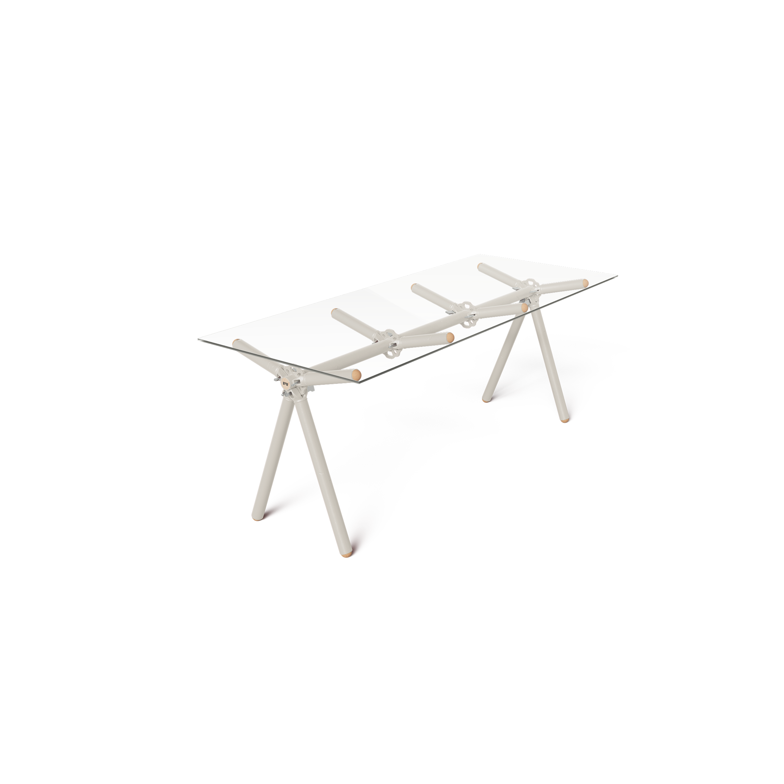 Table Clavex en Échafaudages Upcyclés, Modèle Réinventé