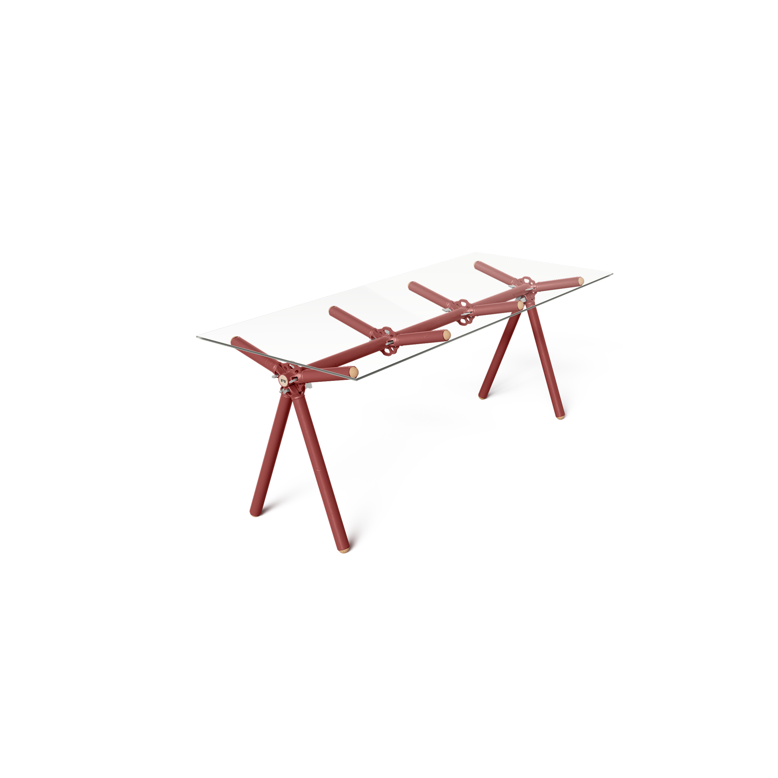 Table Clavex en Échafaudages Upcyclés, Modèle Réinventé