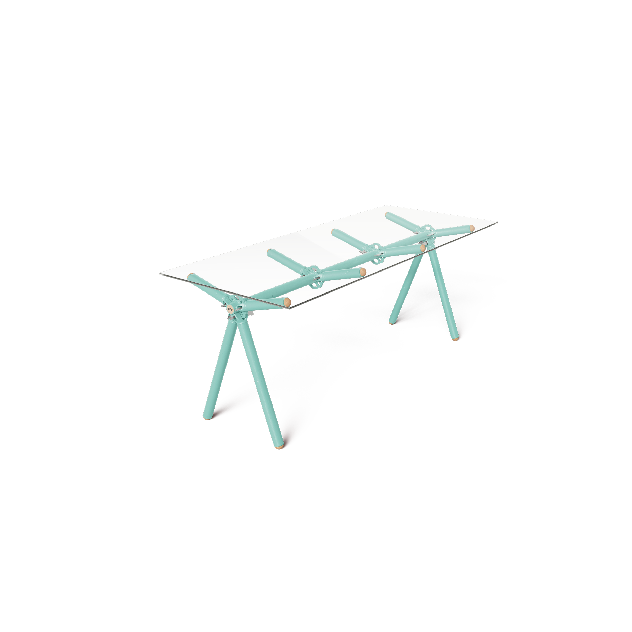 Table Clavex en Échafaudages Upcyclés, Modèle Réinventé