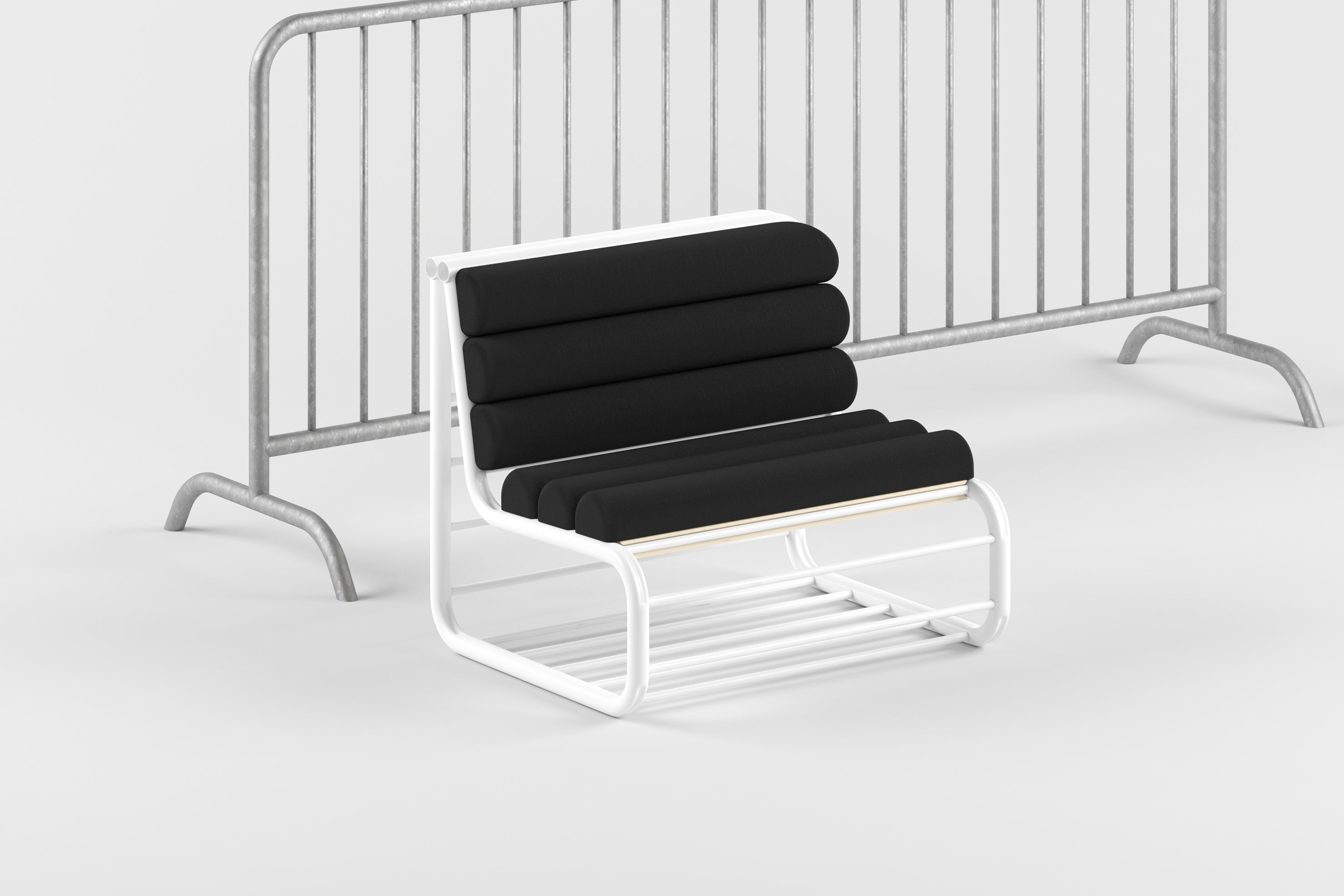 Banquette Bultan en Barrières Vauban Upcyclées - Intérieur