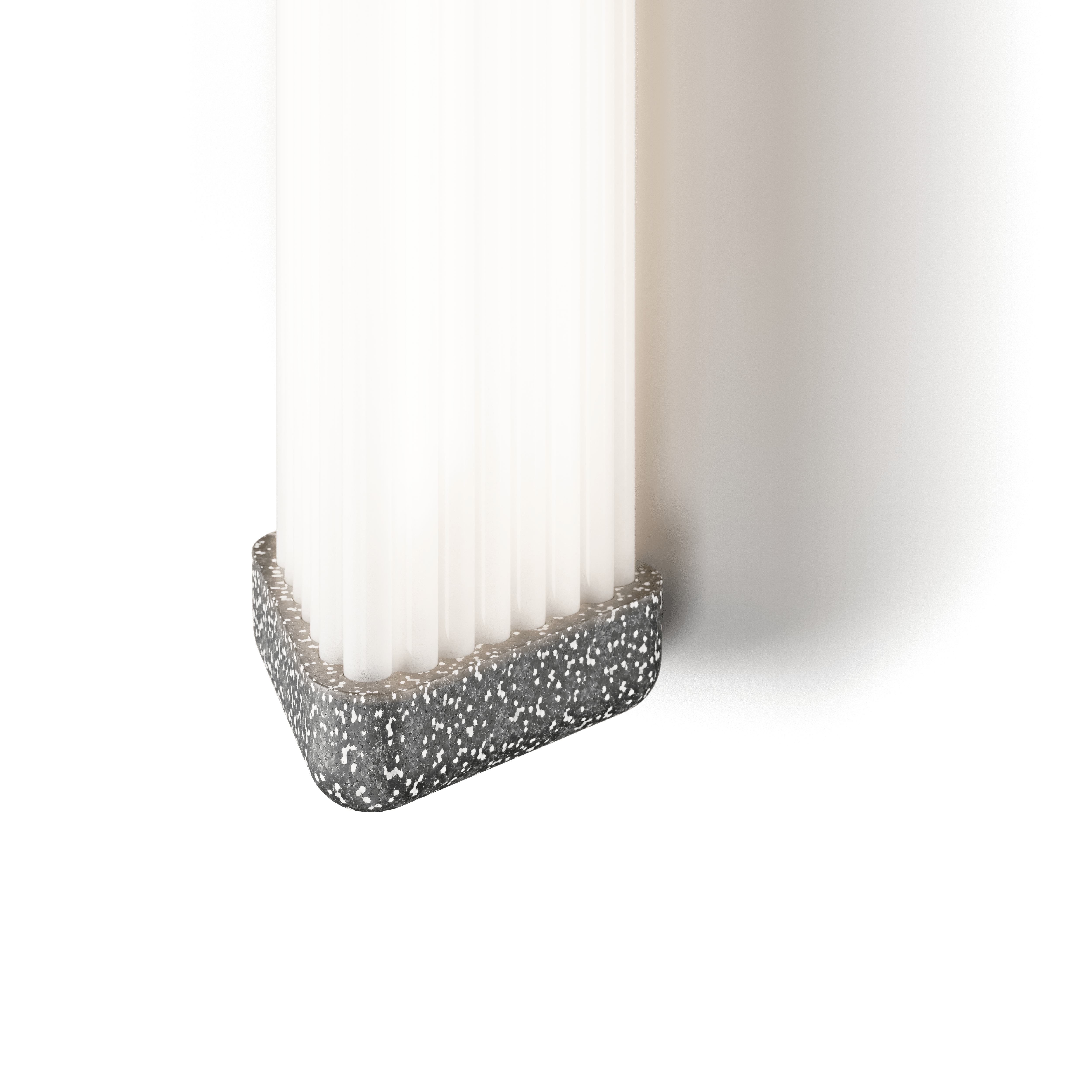 Lampes Polix en Néons Réemployés et Polystyrène Upcyclé