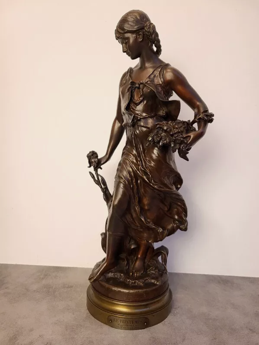 Statue en Bronze Tournant "Le Printemps" – Hippolyte Moreau