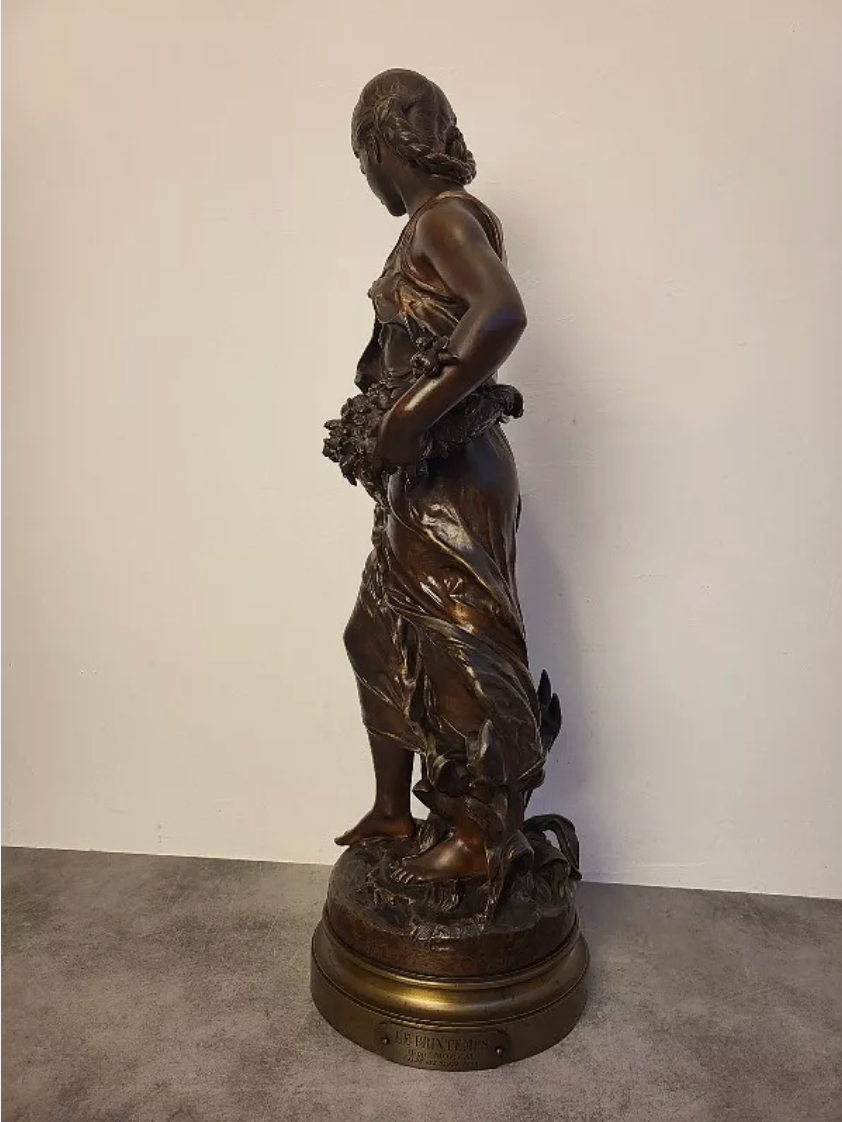 Statue en Bronze Tournant "Le Printemps" – Hippolyte Moreau