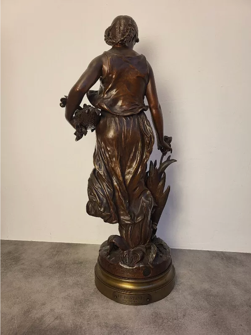 Statue en Bronze Tournant "Le Printemps" – Hippolyte Moreau