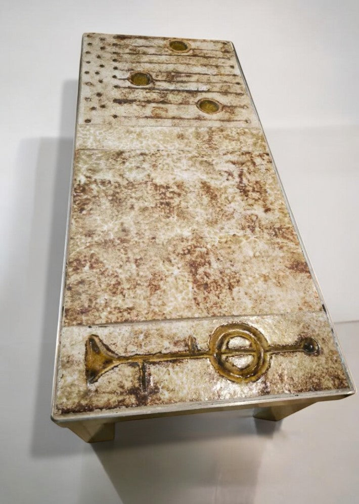 Table Basse en Céramique par Jean et Robert Cloutier – Vers 1960