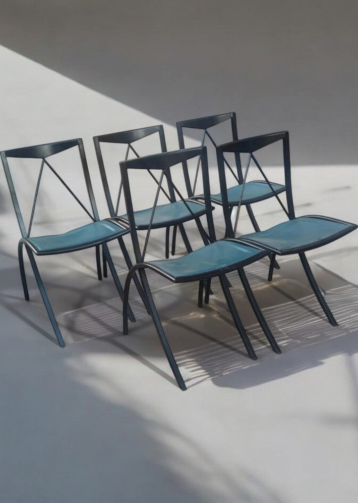 Série de 5 Chaises Bella Pliantes par Cattelan Italia – Années 80