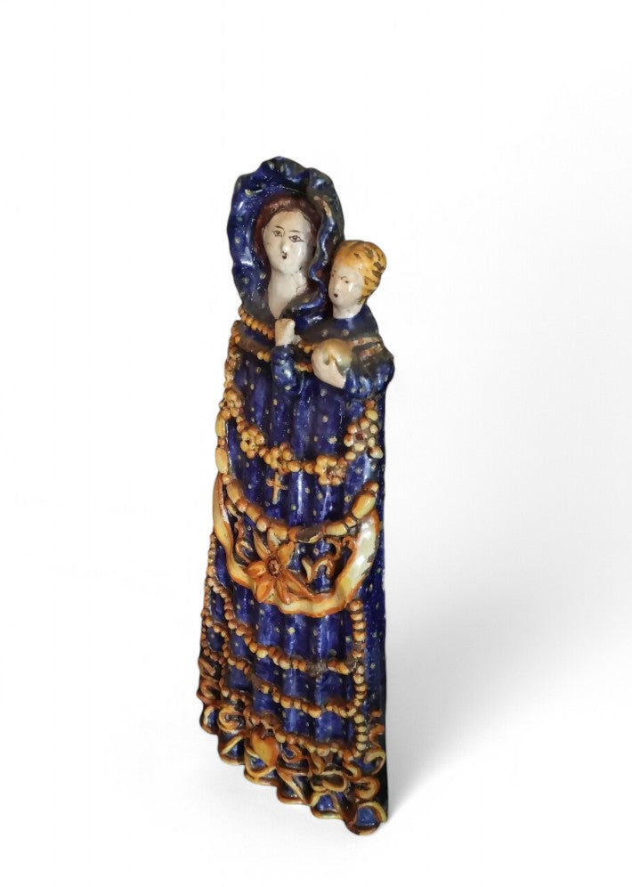 Vierge de procession en faience du XVIII Siècle