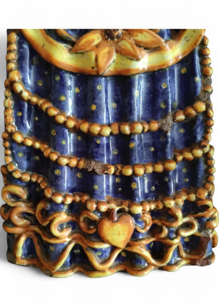 Vierge de procession en faience du XVIII Siècle