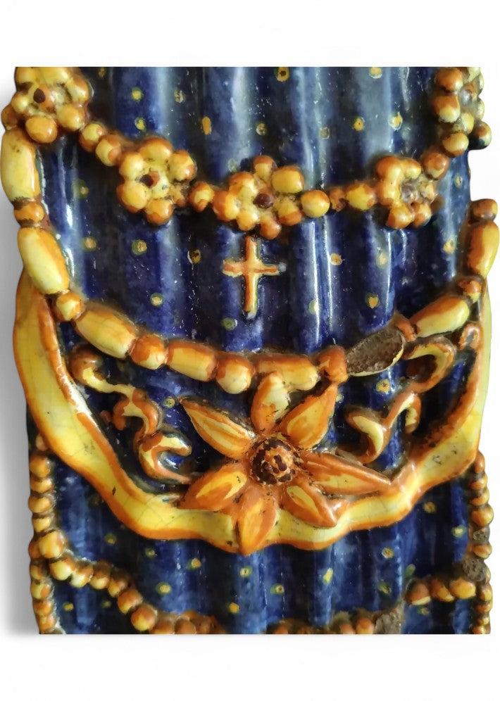 Vierge de procession en faience du XVIII Siècle