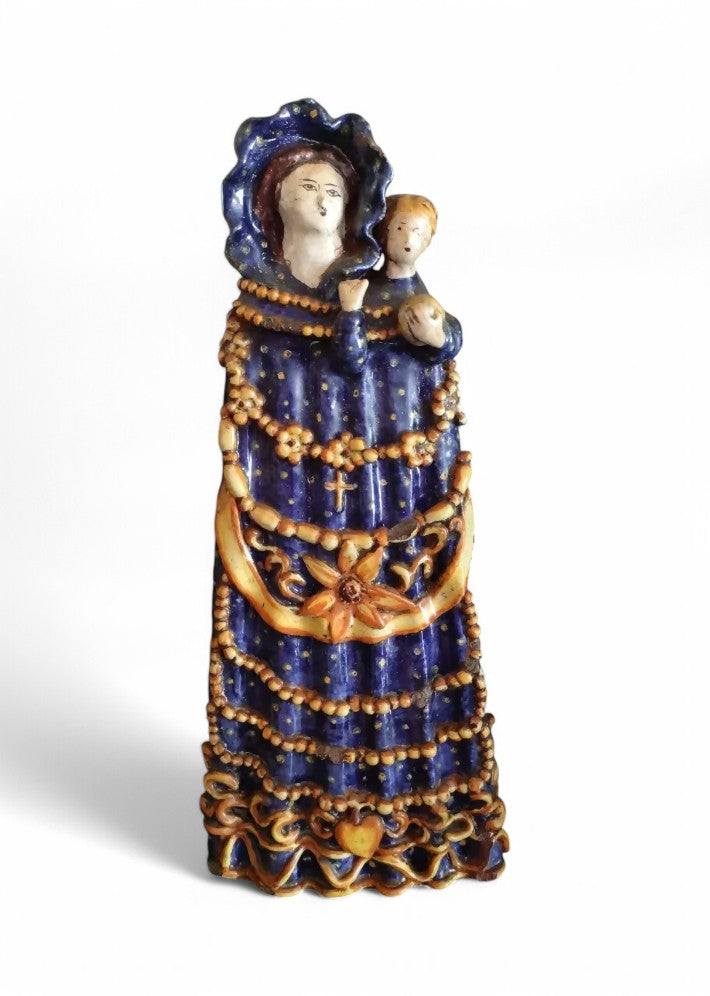 Vierge de procession en faience du XVIII Siècle