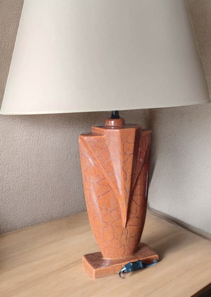 Grande Lampe à Poser en Céramique Art Déco