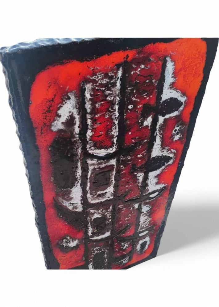 Table Basse en Céramique sur Pierre de Lave Vers 1950/60