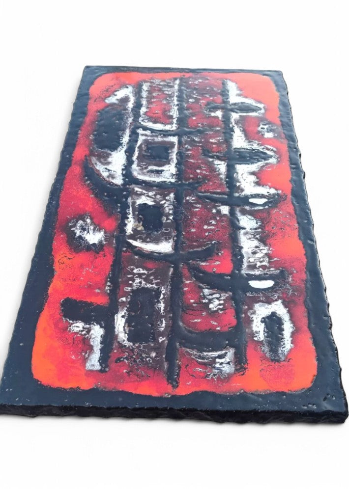 Table Basse en Céramique sur Pierre de Lave Vers 1950/60
