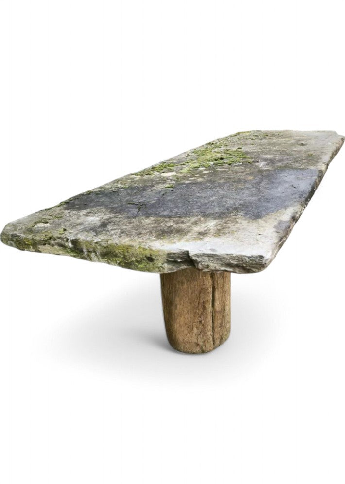 Grande Table Brutaliste en Ardoise