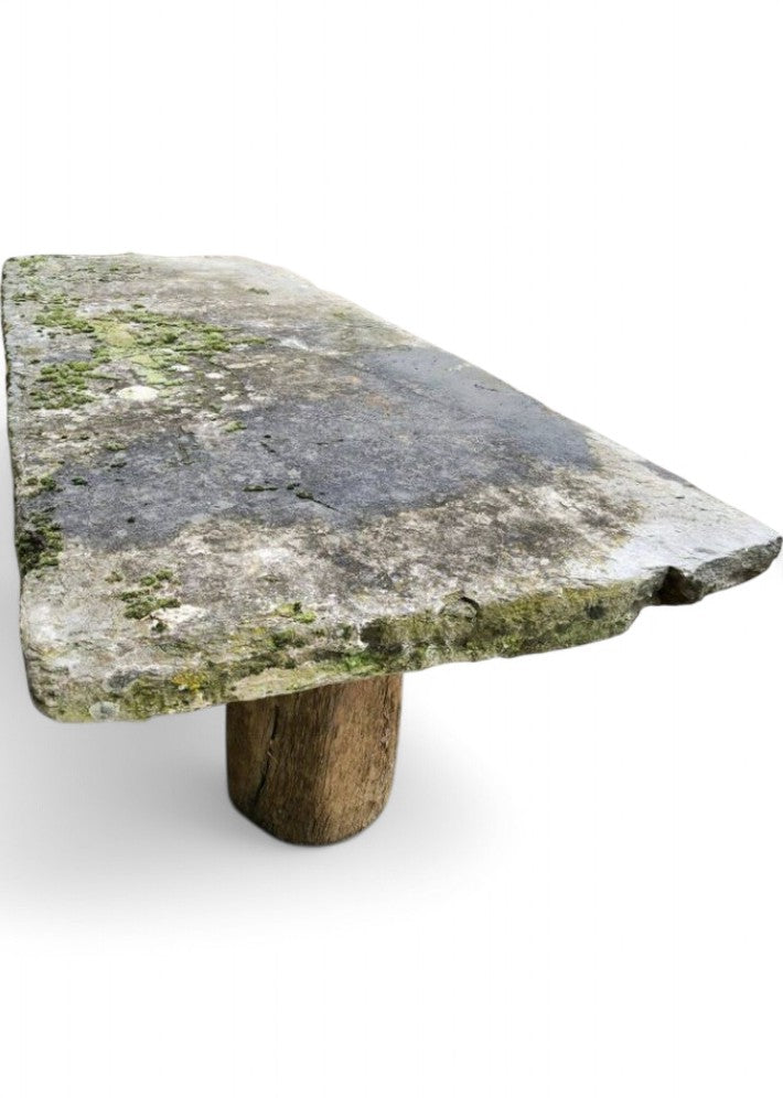 Grande Table Brutaliste en Ardoise