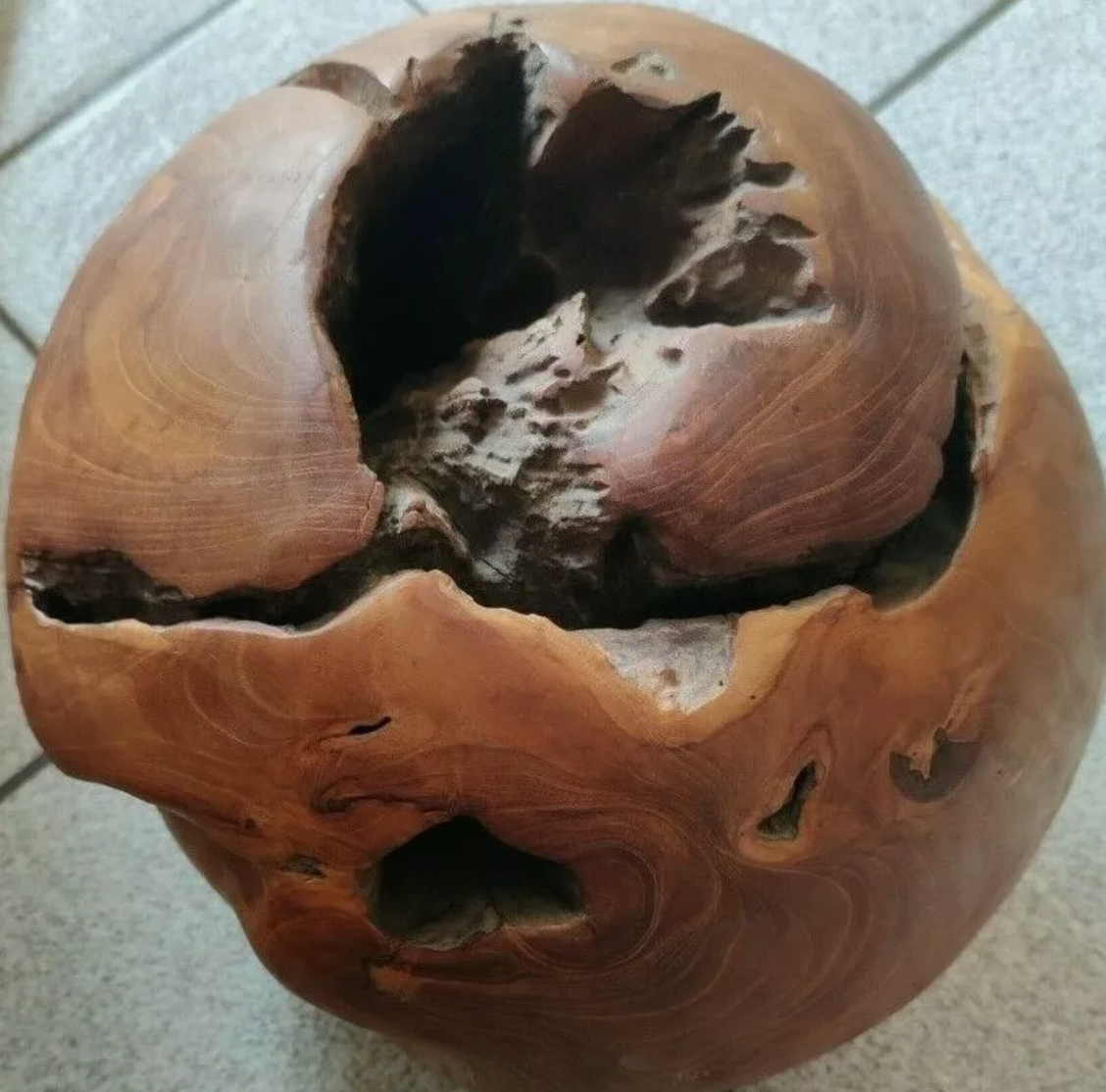 Sphère en Racine de Teck Ancienne