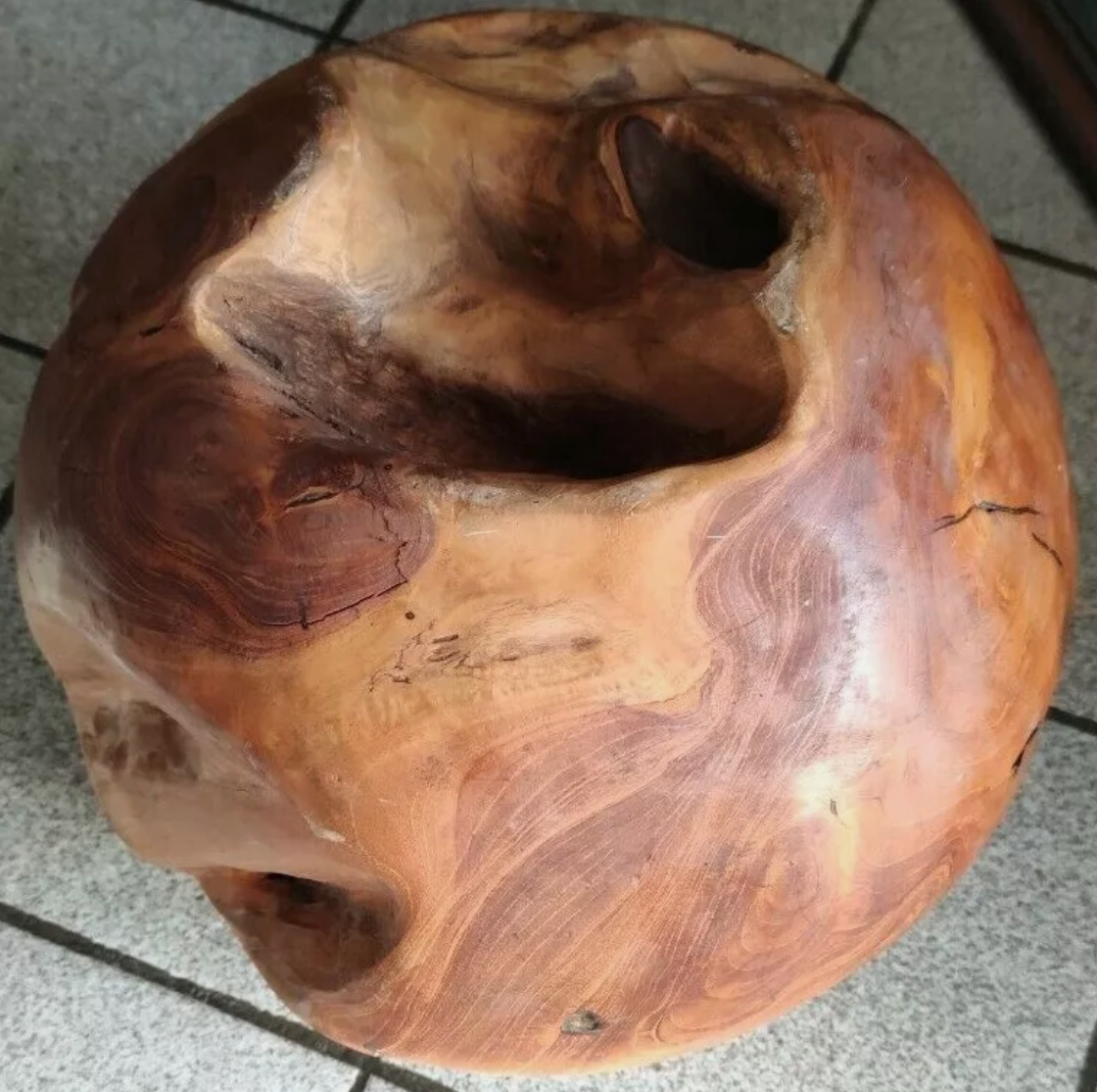 Sphère en Racine de Teck Ancienne