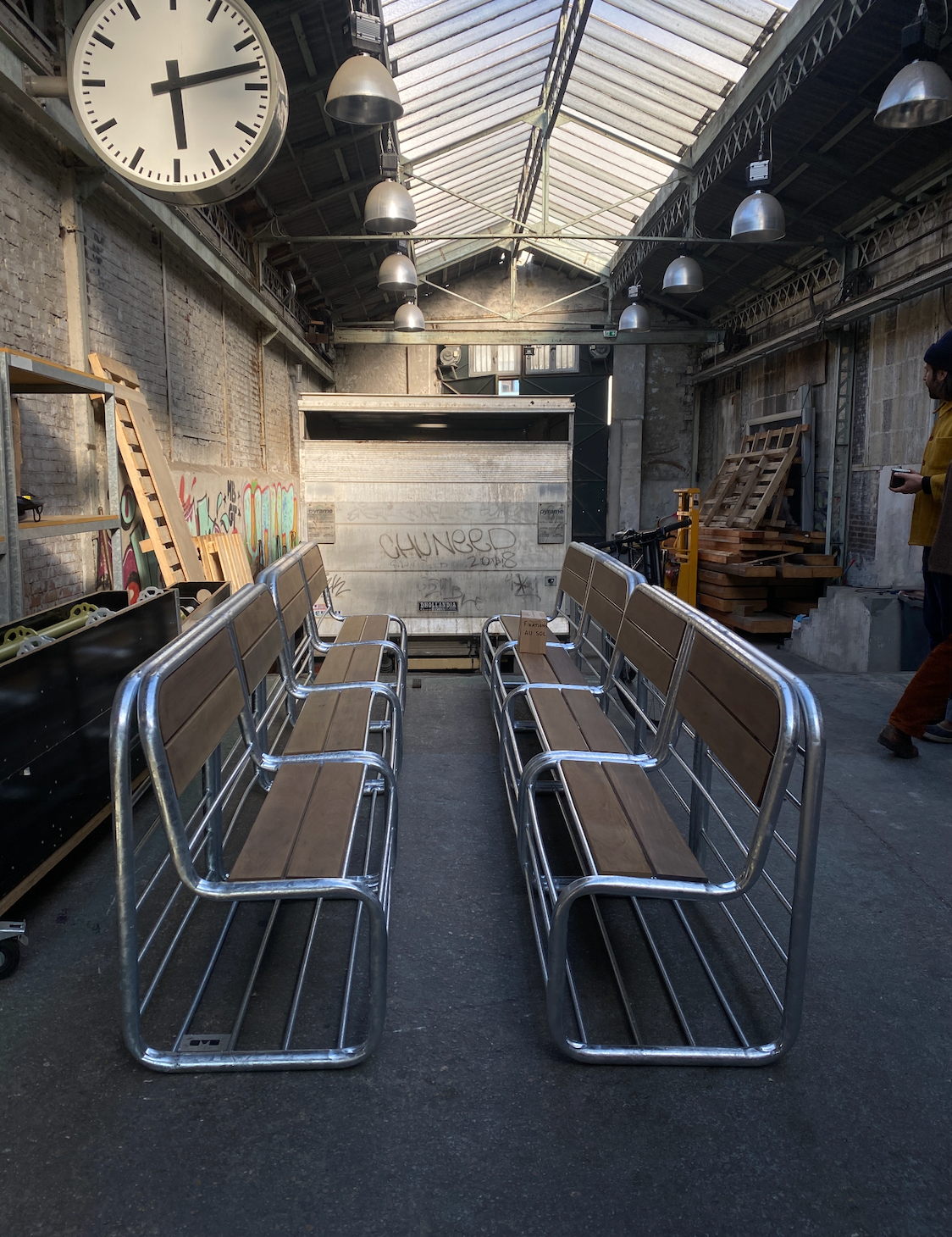 Banquette Bultan en Barrières Vauban Upcyclées - Extérieur