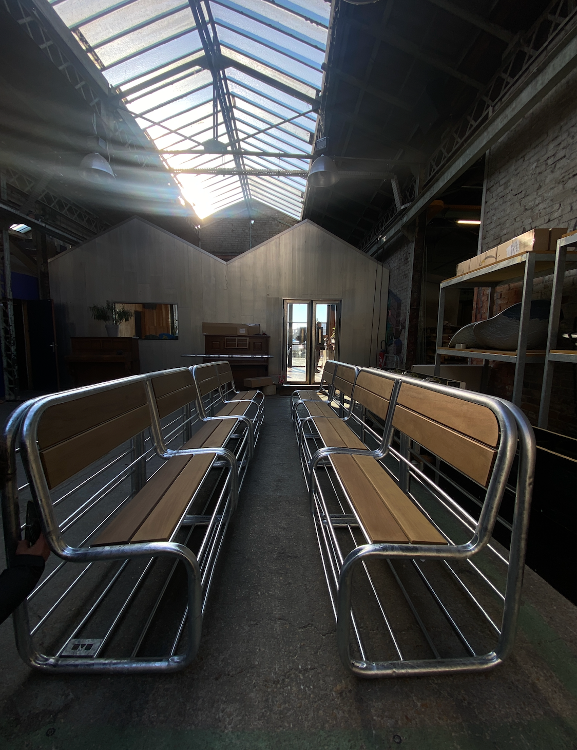 Banquette Bultan en Barrières Vauban Upcyclées - Extérieur