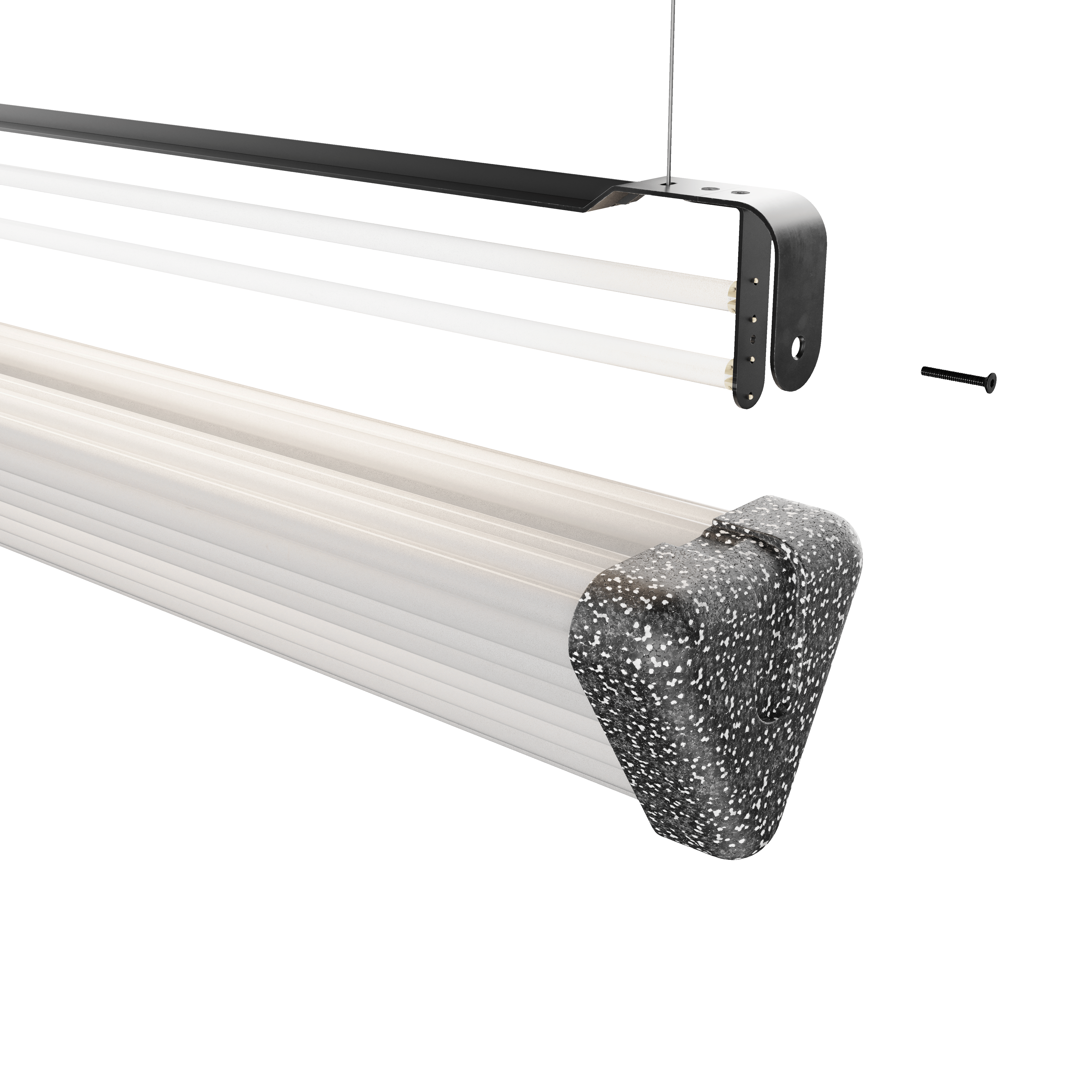 Lampes Polix en Néons Réemployés et Polystyrène Upcyclé