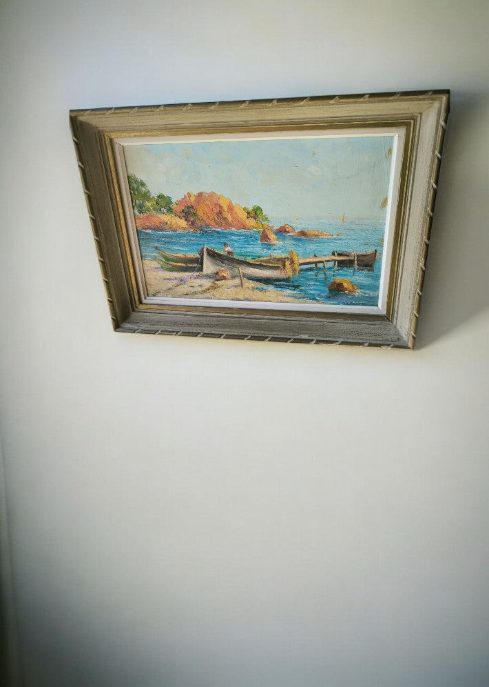 Tableau marine par BRUNEL vers 1940/50