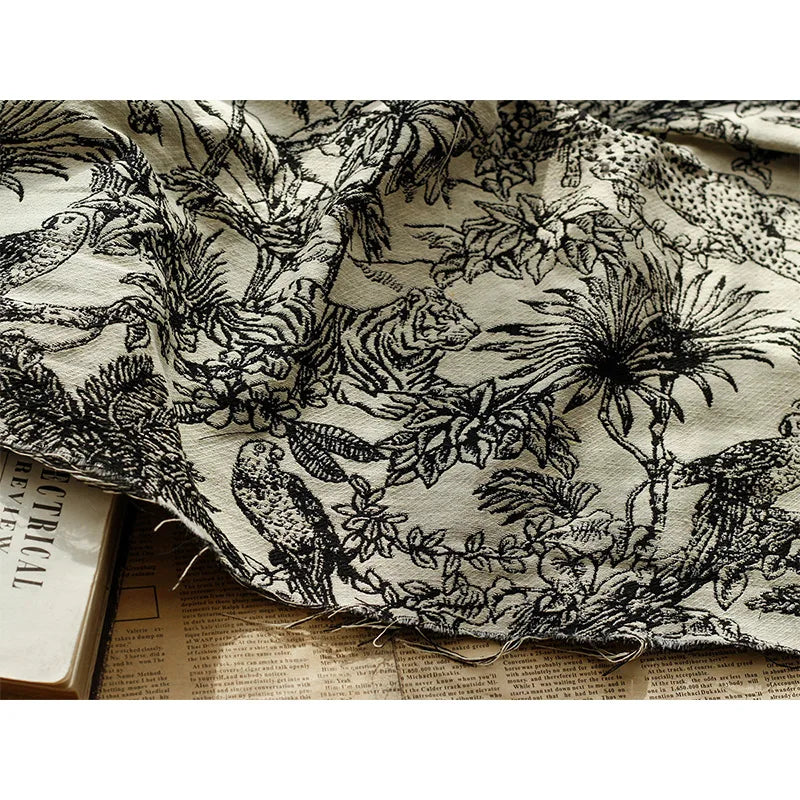Tissu Jacquard Teint en Fil "Éco-Responsable"