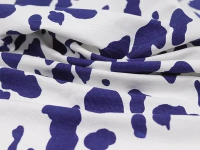 Tissu Denim Écologique Motifs Animaliers Blue