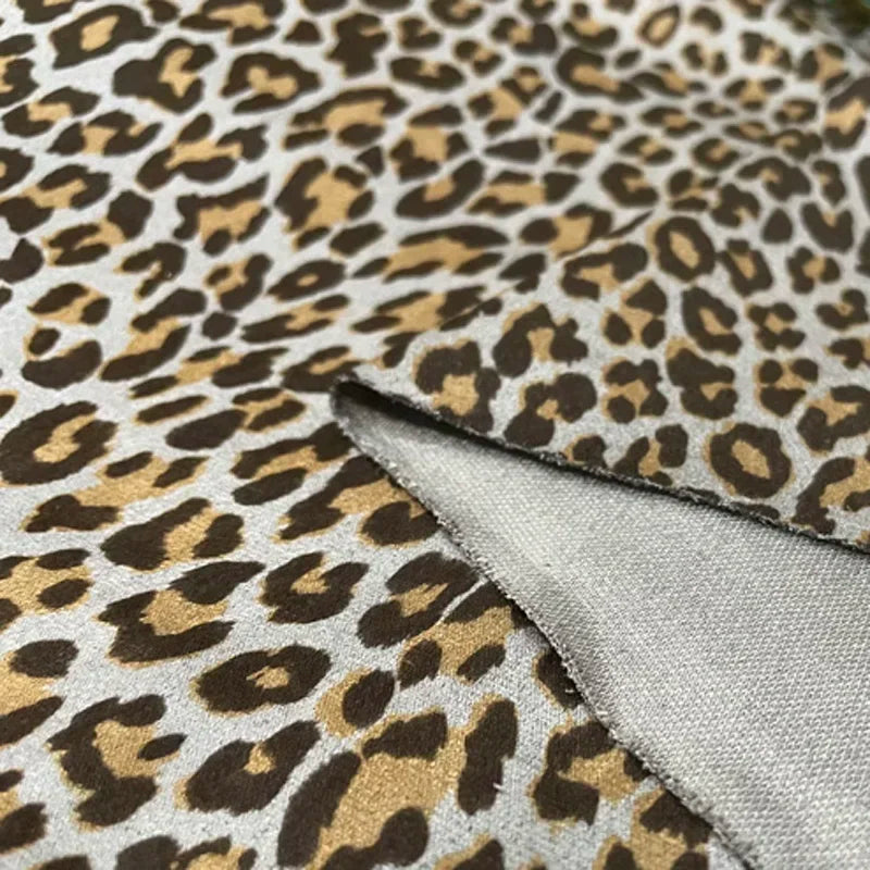Tissu en Daim Imprimé Léopard