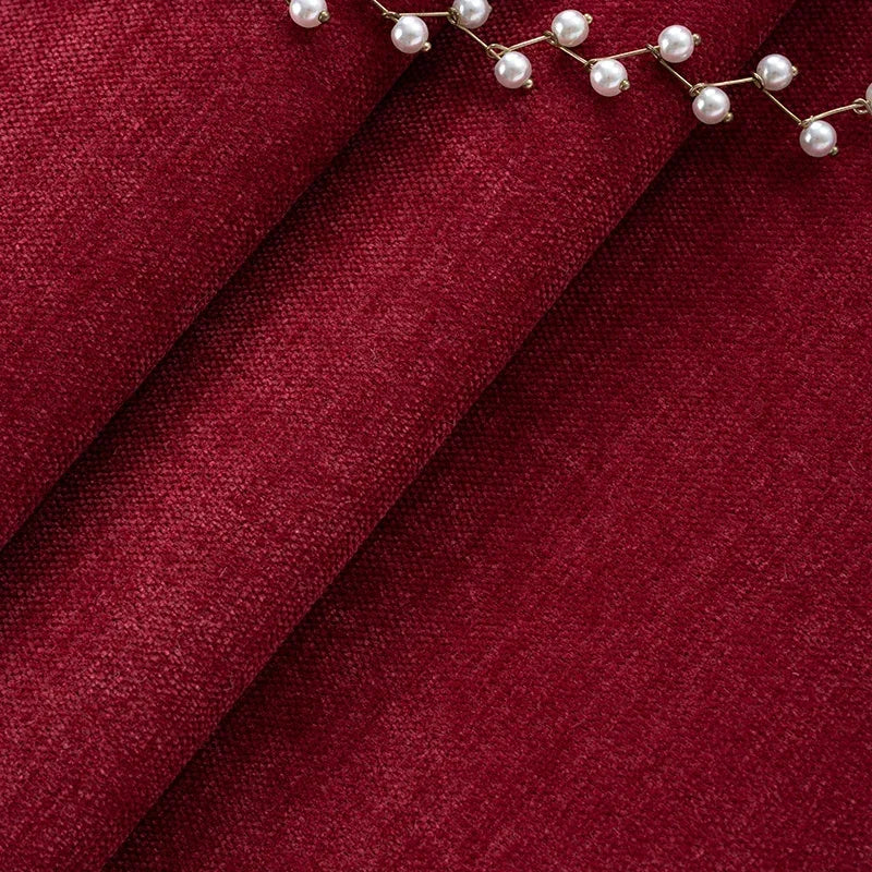 Tissu Chenille Uni Épais "Durabilité et Confort"