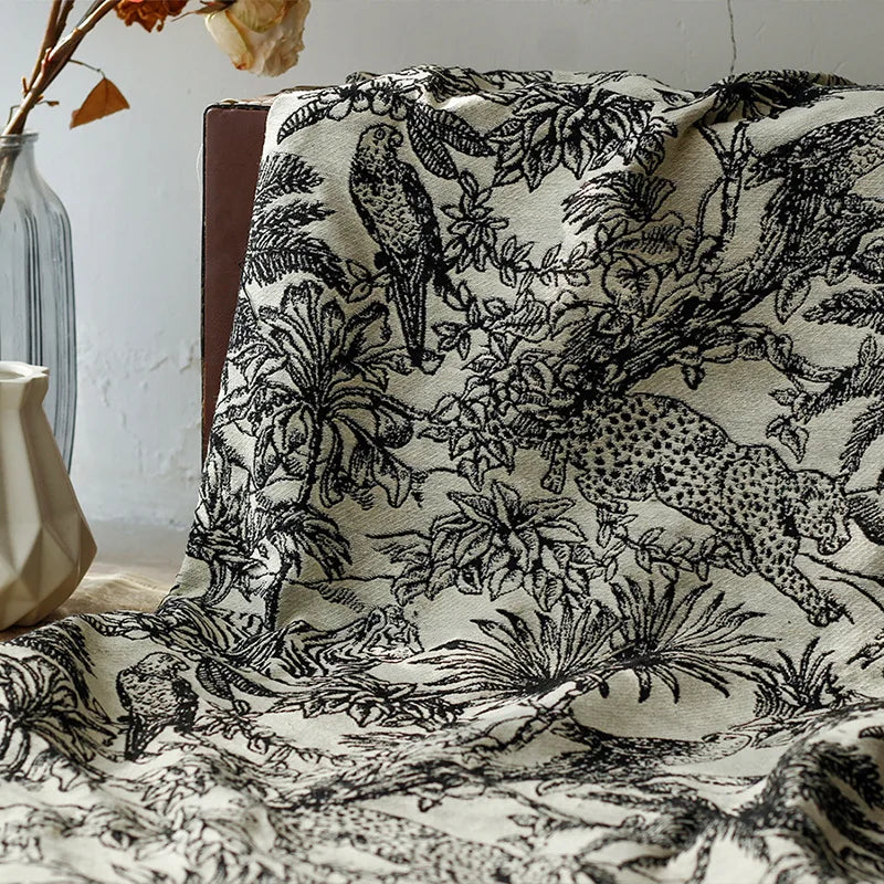 Tissu Jacquard Teint en Fil "Éco-Responsable"