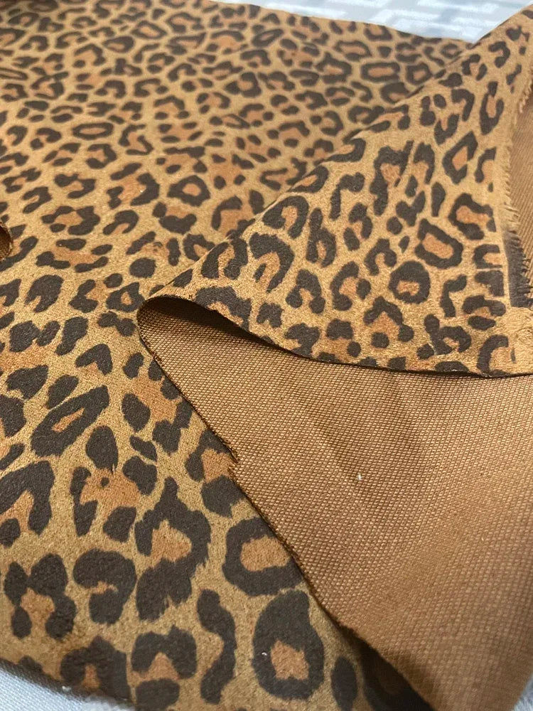 Tissu en Daim Imprimé Léopard