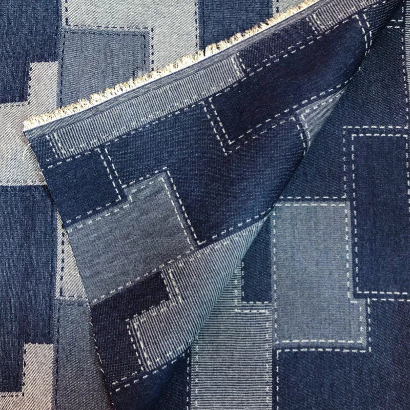 Tissu en Denim Lavé "Vintage Chic"