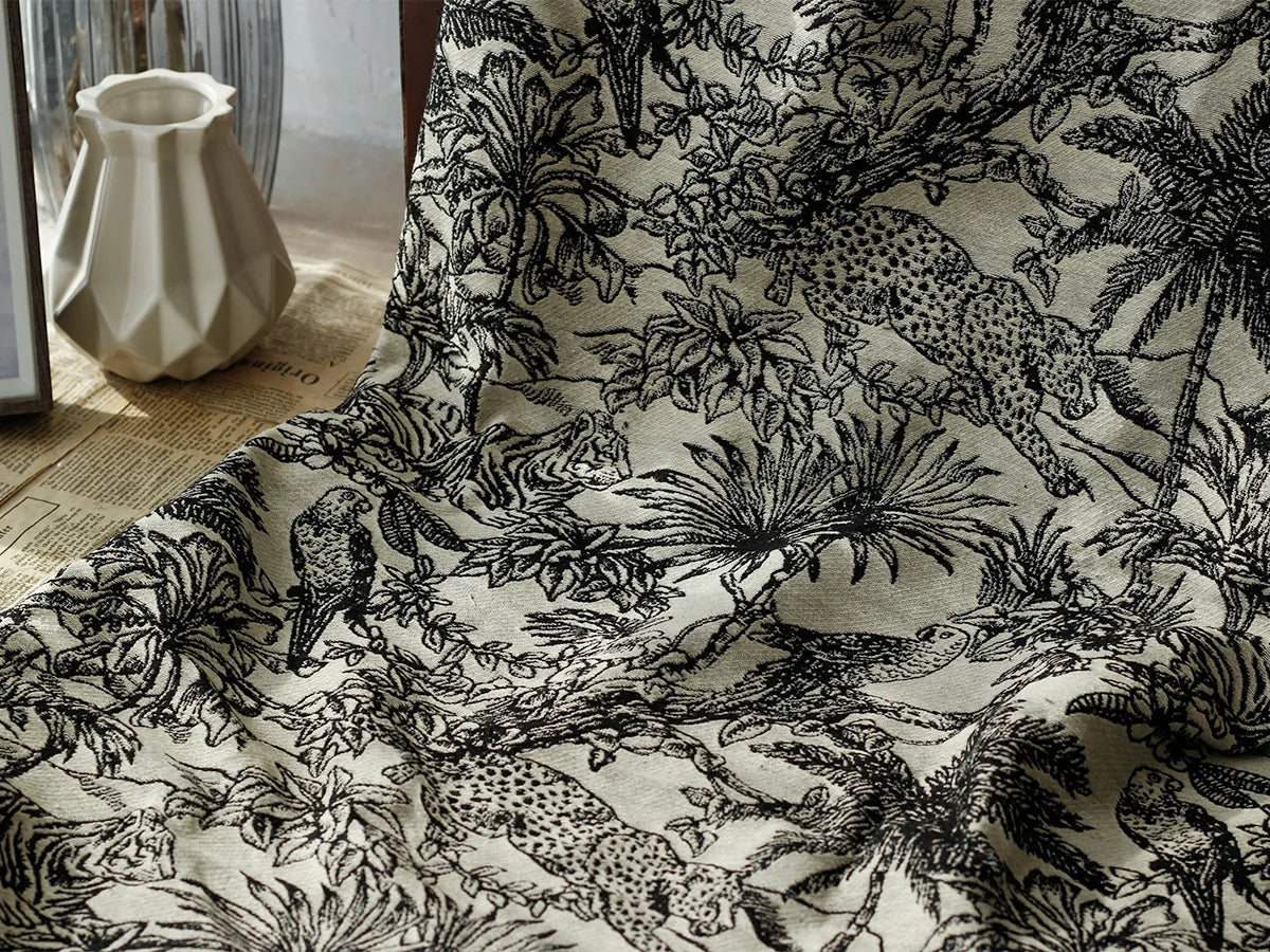 Tissu Jacquard Teint en Fil "Éco-Responsable"