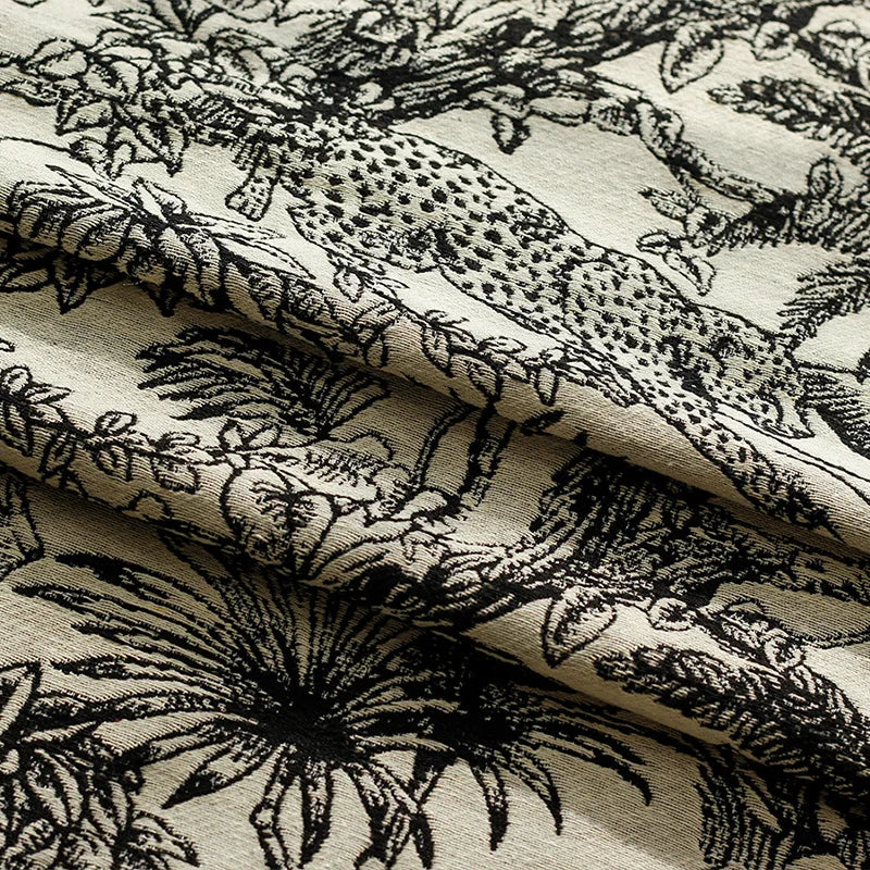 Tissu Jacquard Teint en Fil "Éco-Responsable"