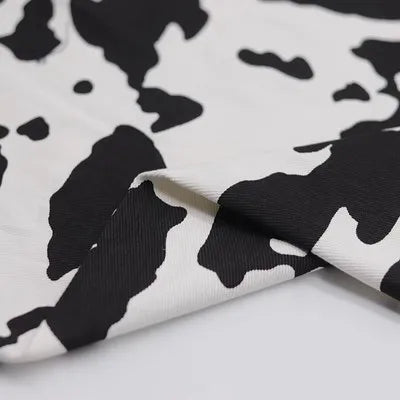 Tissu Denim Écologique Motifs Animaliers Blue