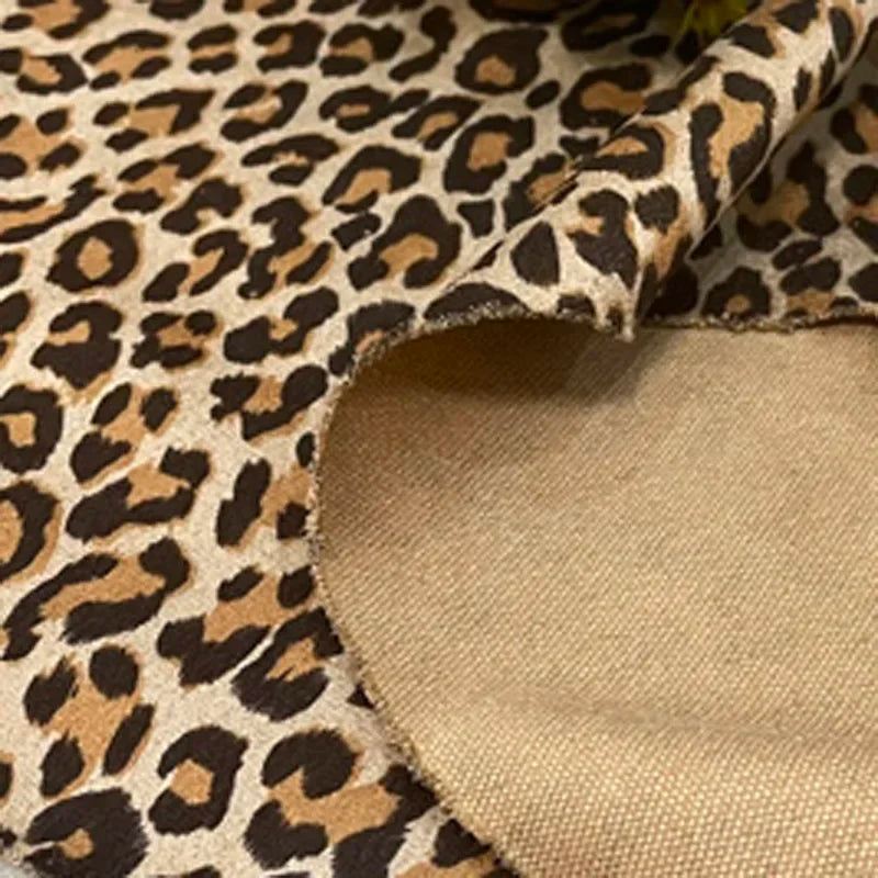 Tissu en Daim Imprimé Léopard